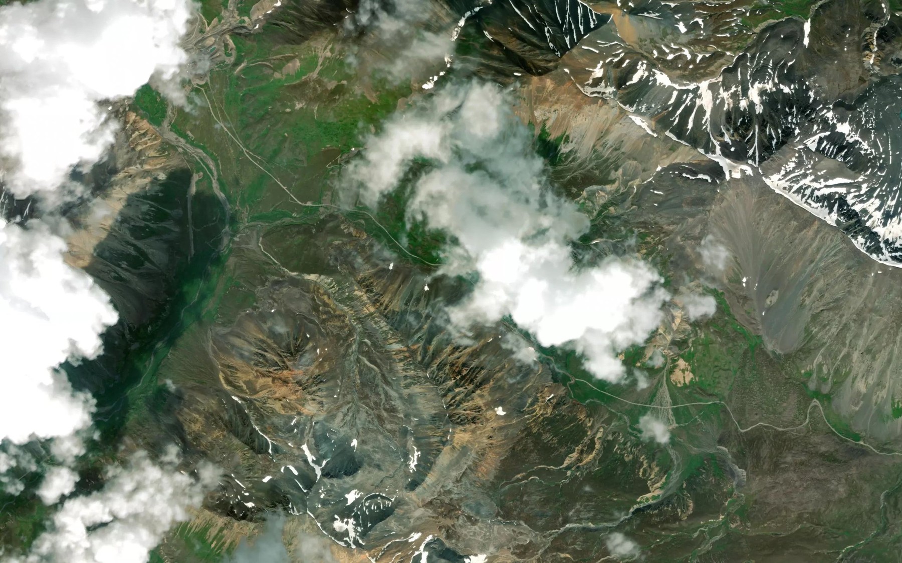 Satellite map of the Coal Creek
