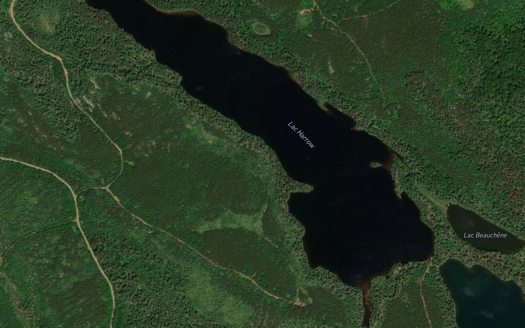 Satellite map of the Lac Harrow