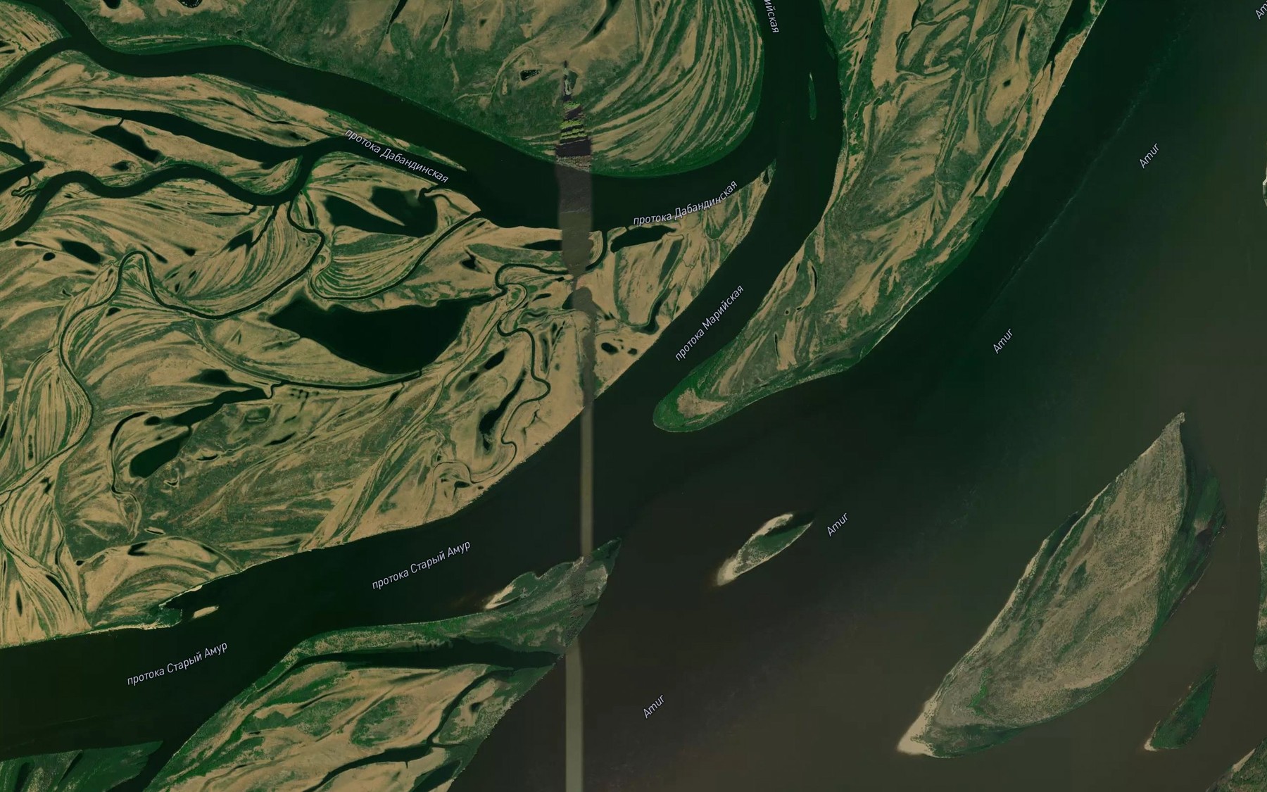 Satellite map of the Protoka Mariyskaya