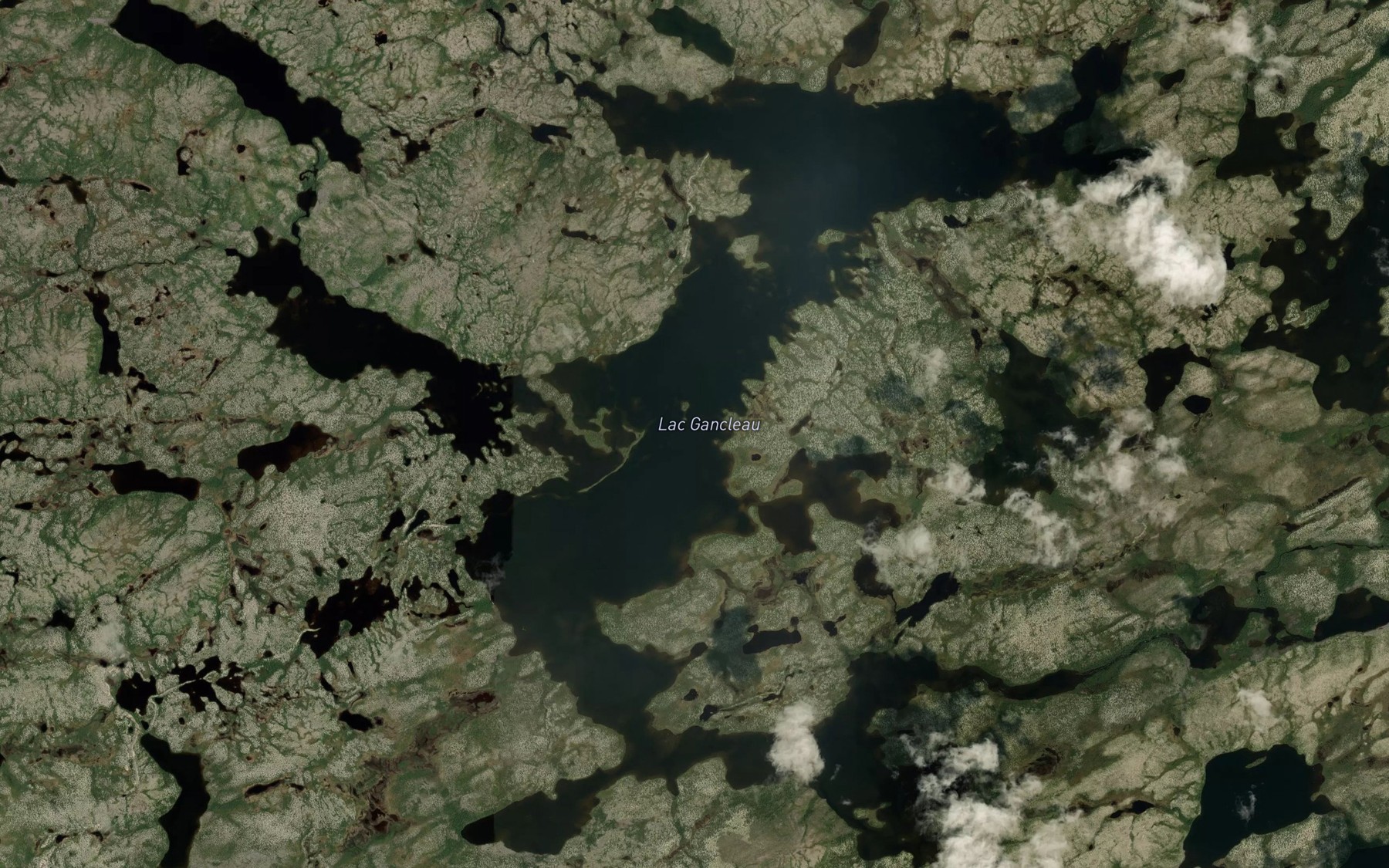 Satellite map of the Lac Gancleau