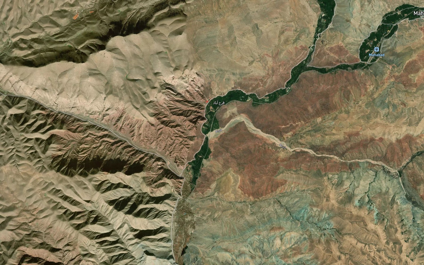 Satellite map of the Darreh-ye Dardeh