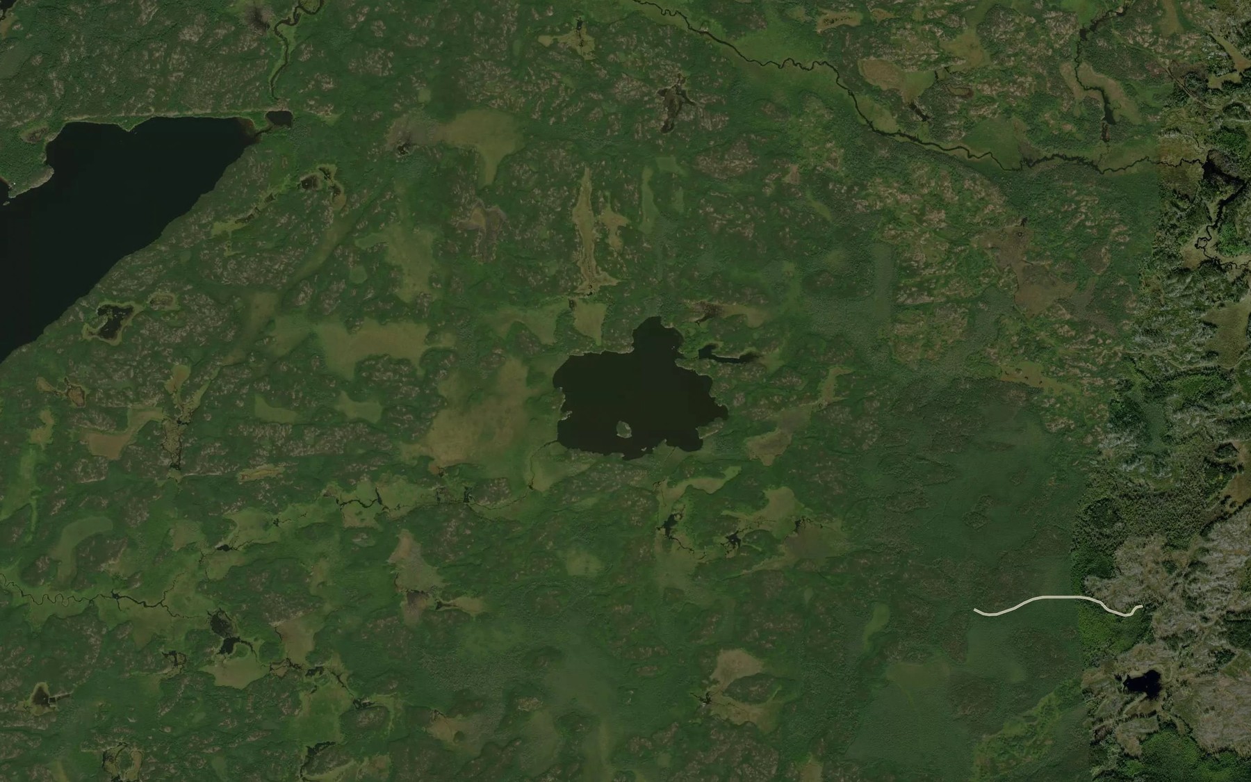 Satellite map of the Harding Lake