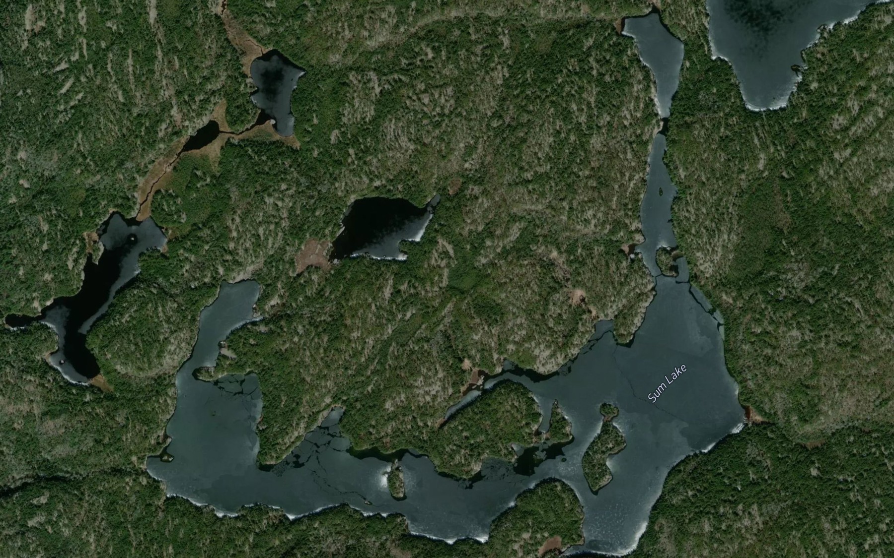 Satellite map of the Sum Lake