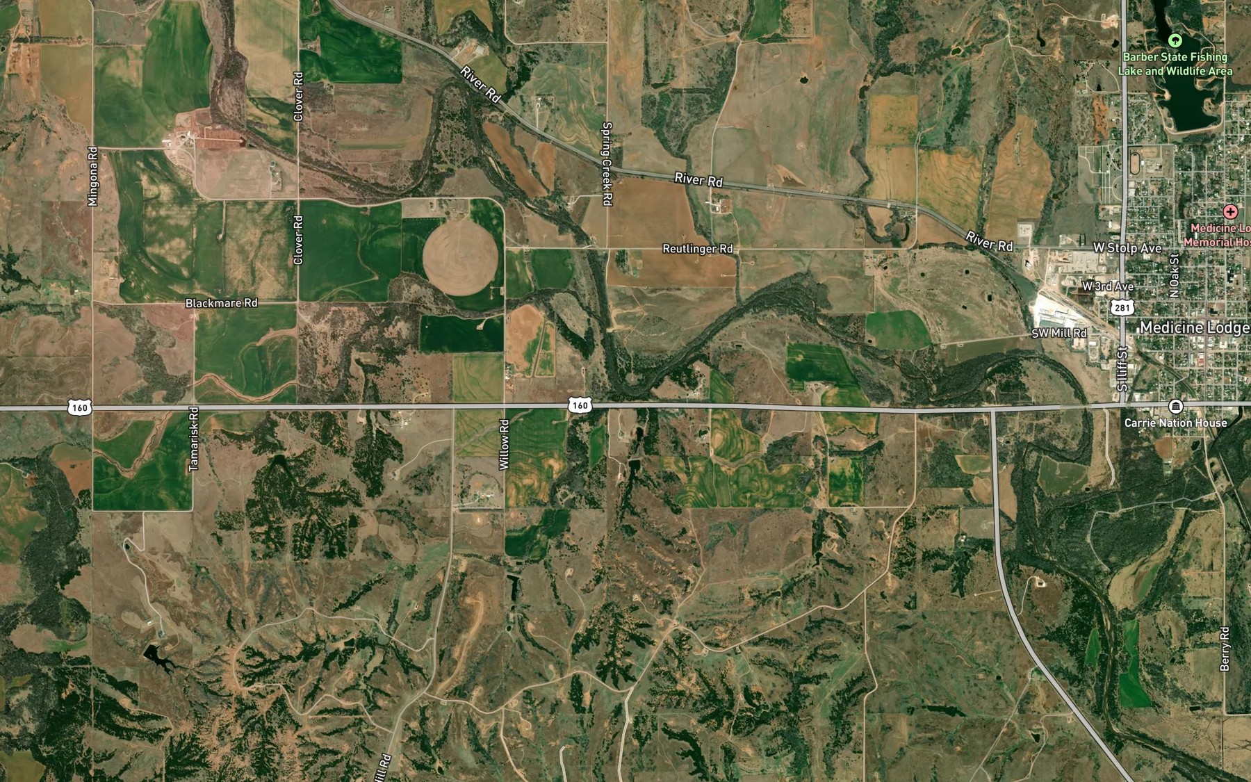 Satellite map of the Walnut Creek