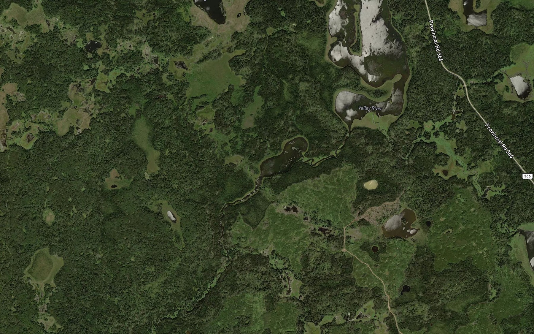 Satellite map of the Aeronca Lake