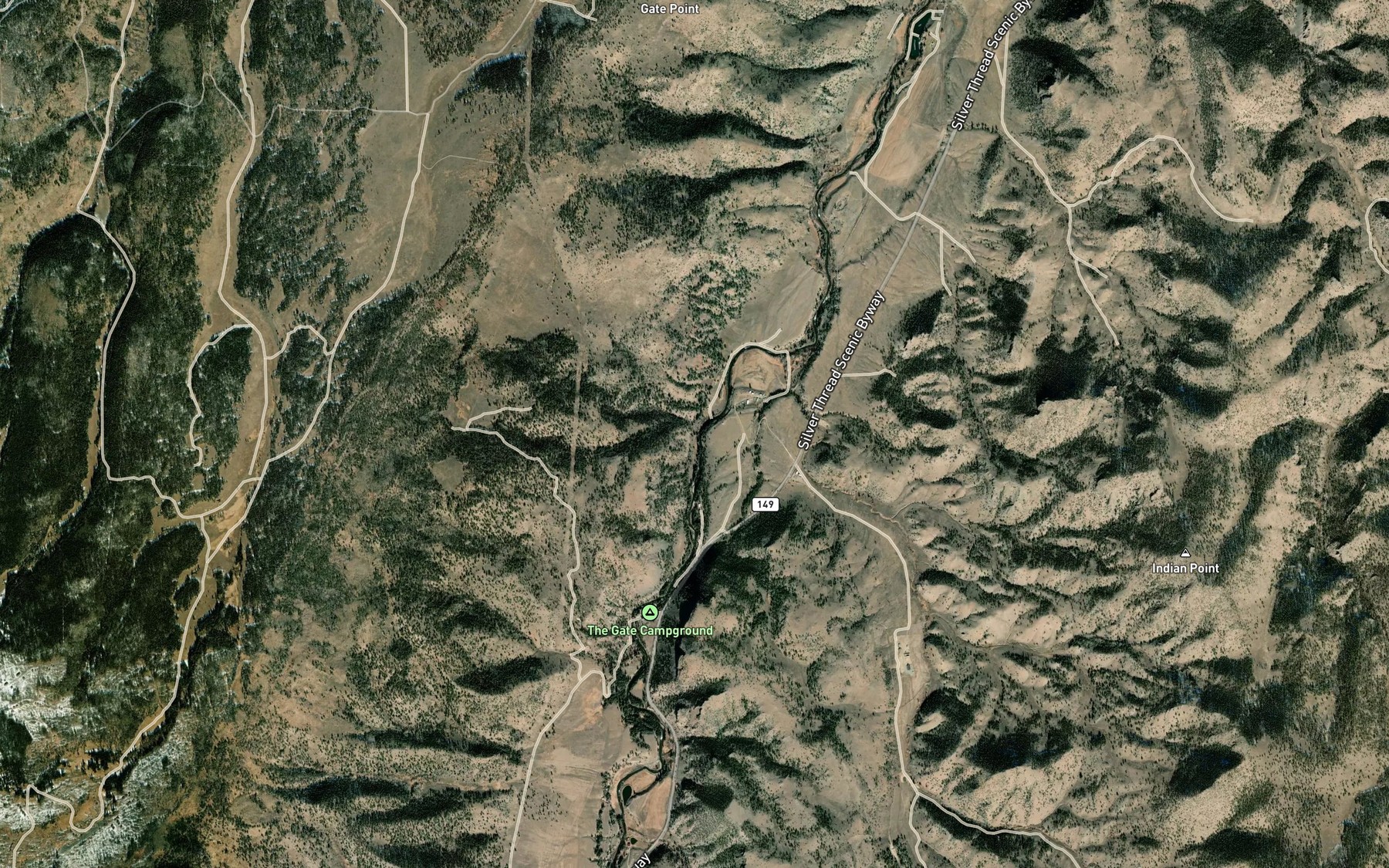 Satellite map of the Cherry Creek