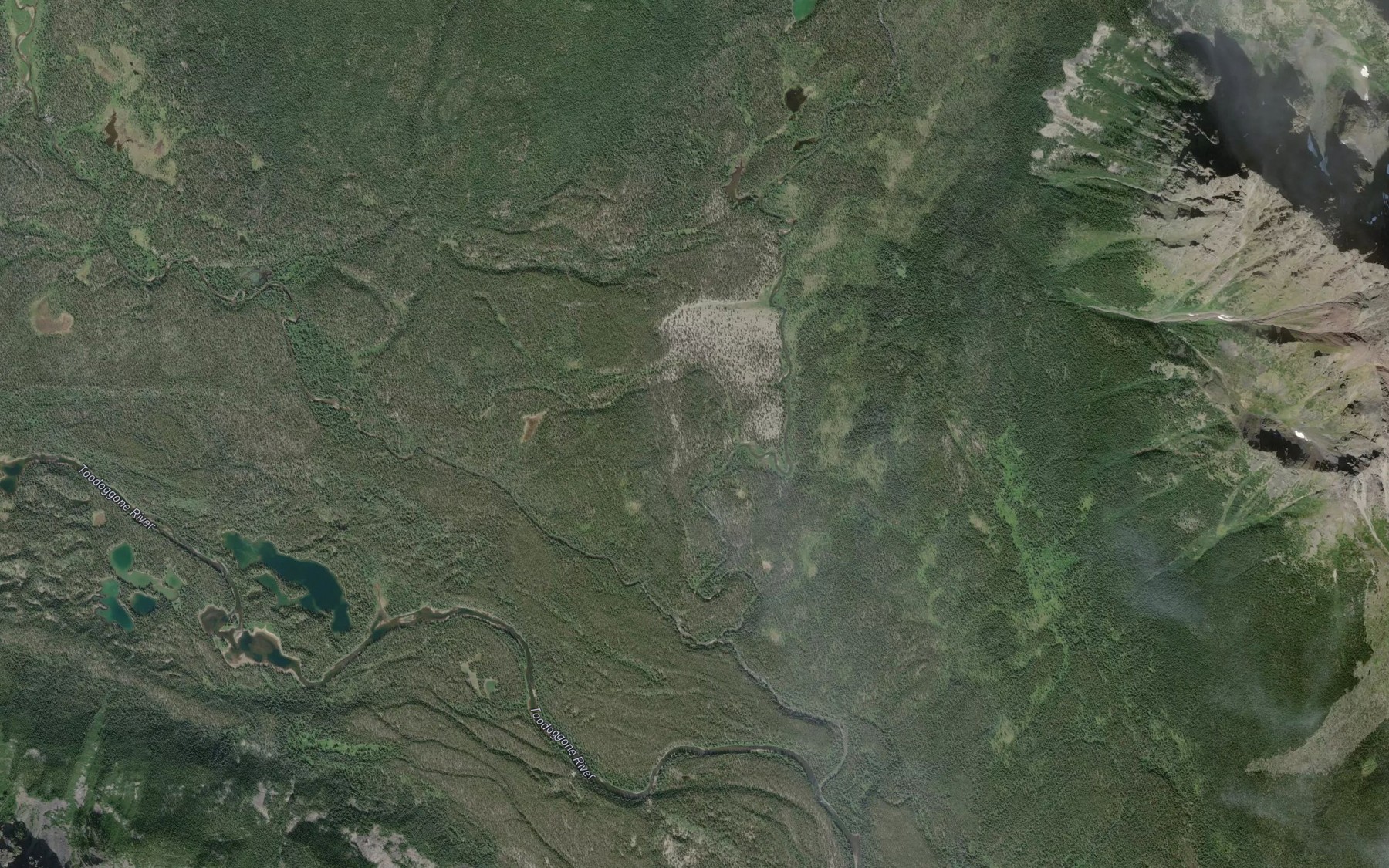 Satellite map of the Katharine Creek