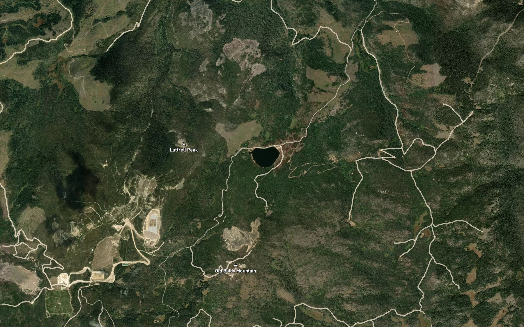 Satellite map of the Scott Reservoir