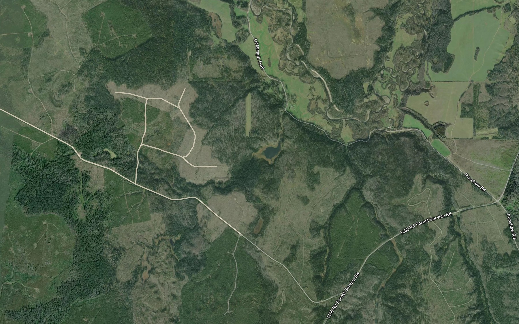 Satellite map of the Blackburne Creek