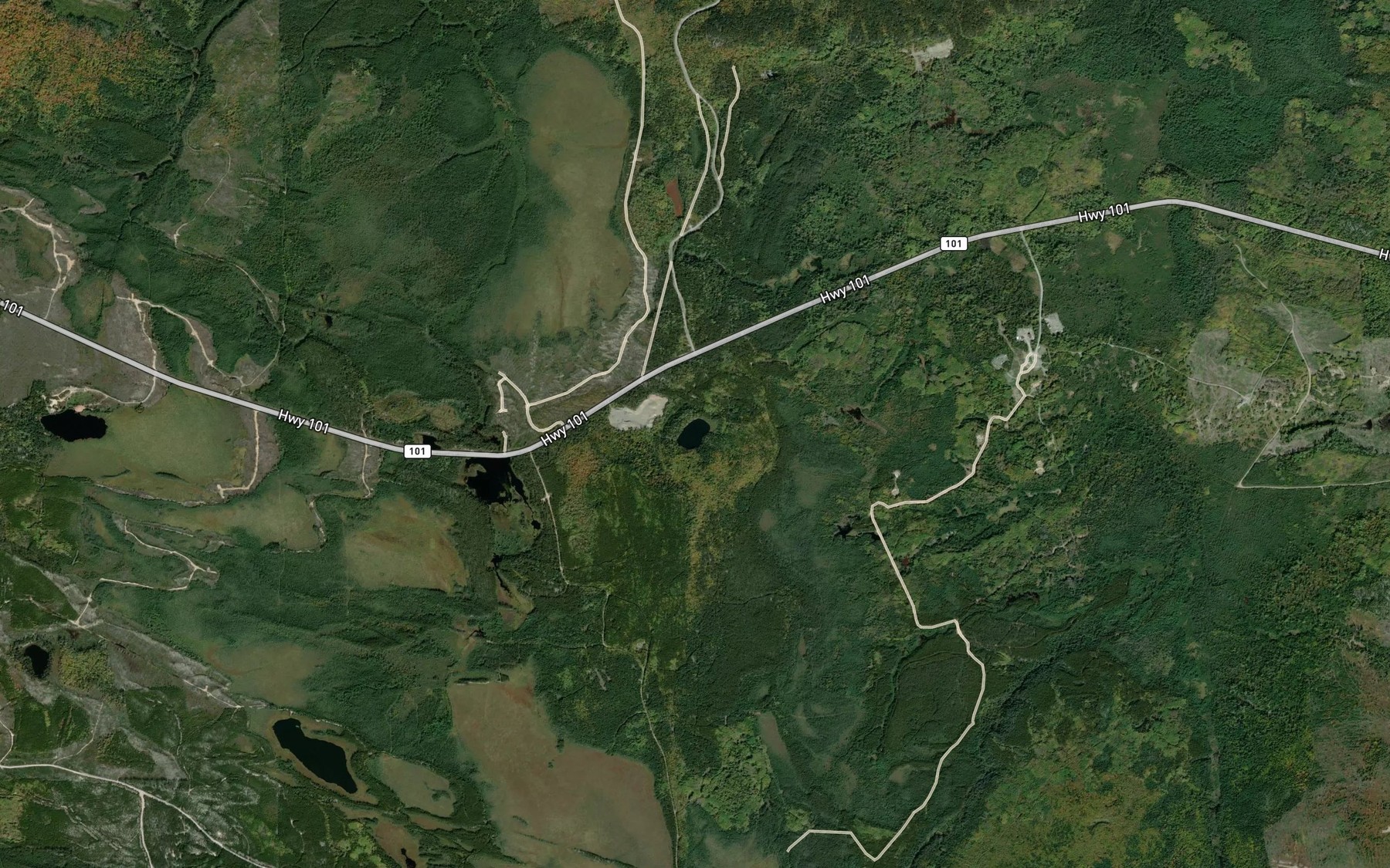 Satellite map of the Collins Lake