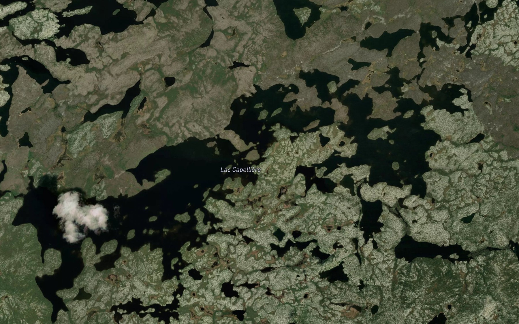 Satellite map of the Lac Capelliere