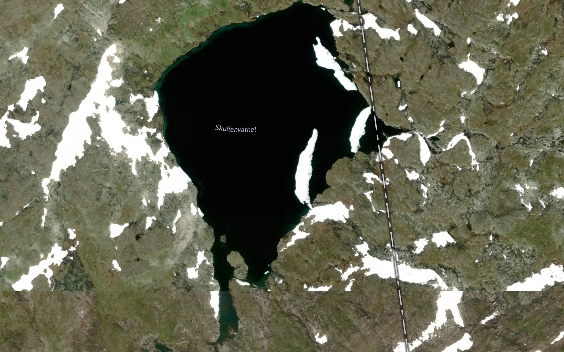 Satellite map of the Skullenvatnet