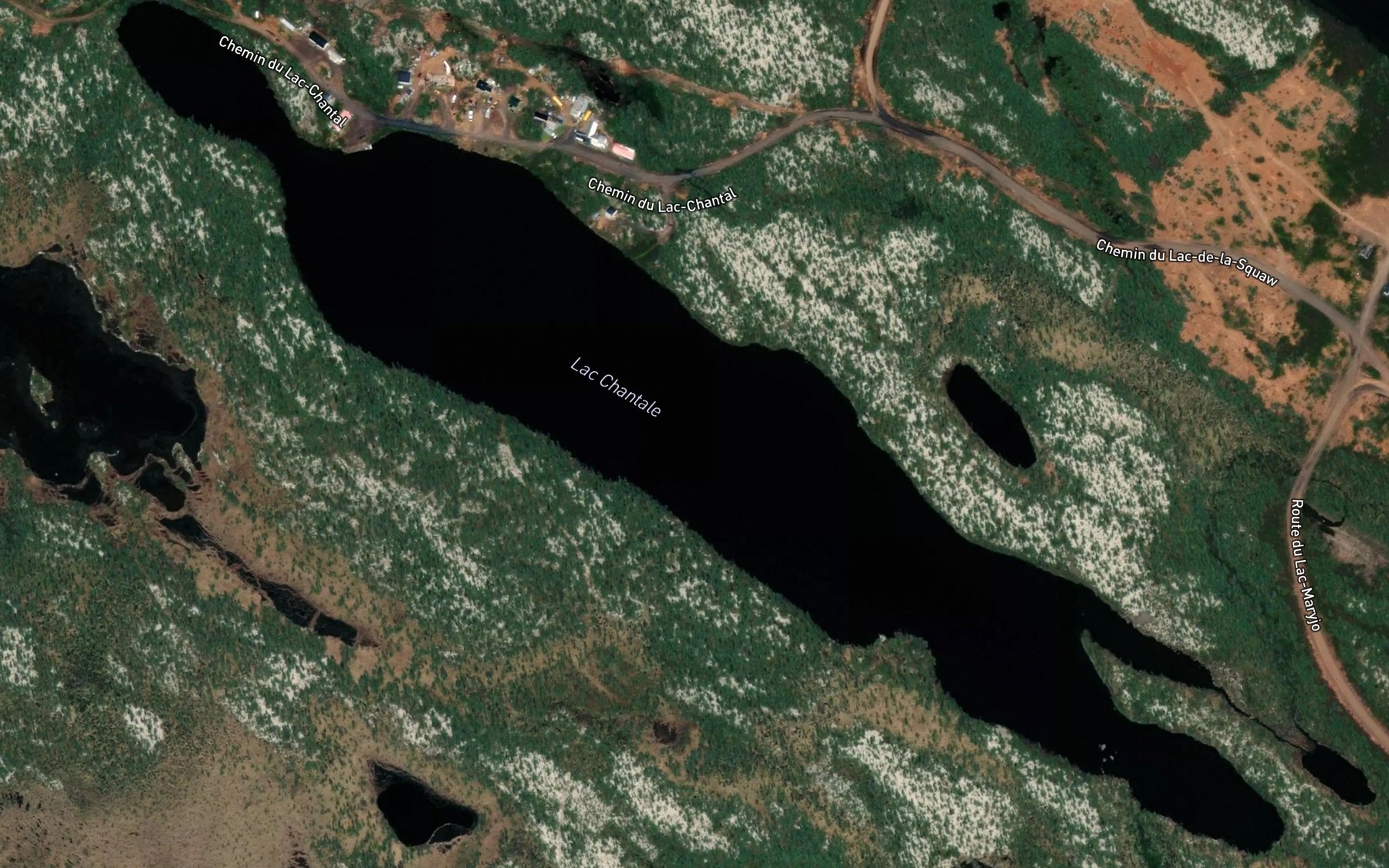 Satellite map of the Lac Chantale