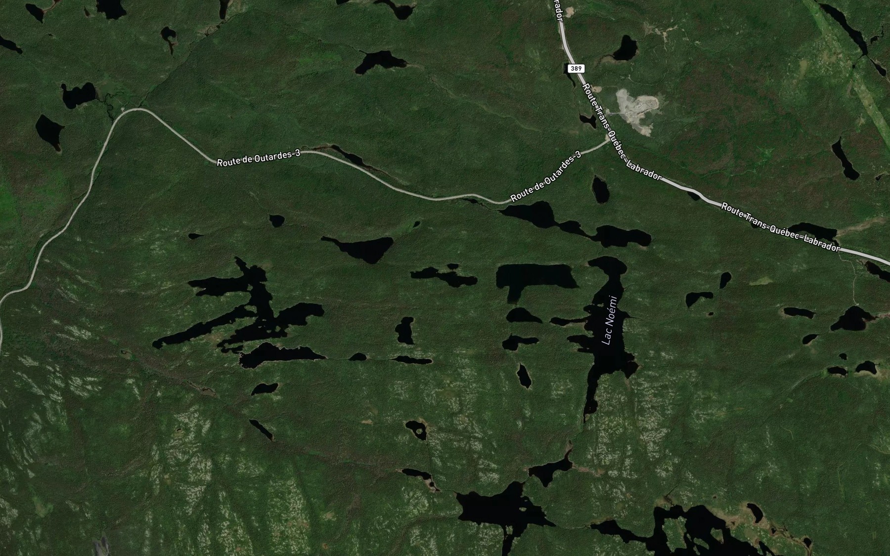 Satellite map of the Lac Gregoire