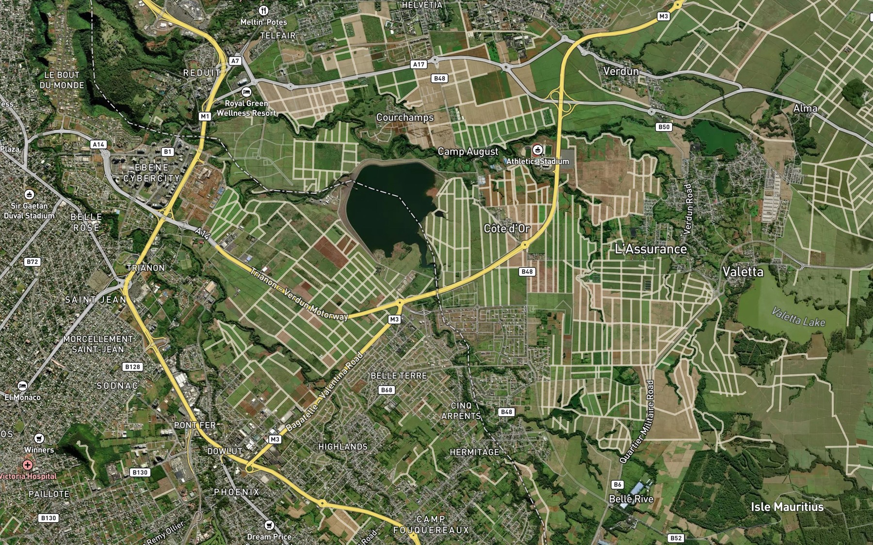 Satellite map of the Feeder Cimeterre