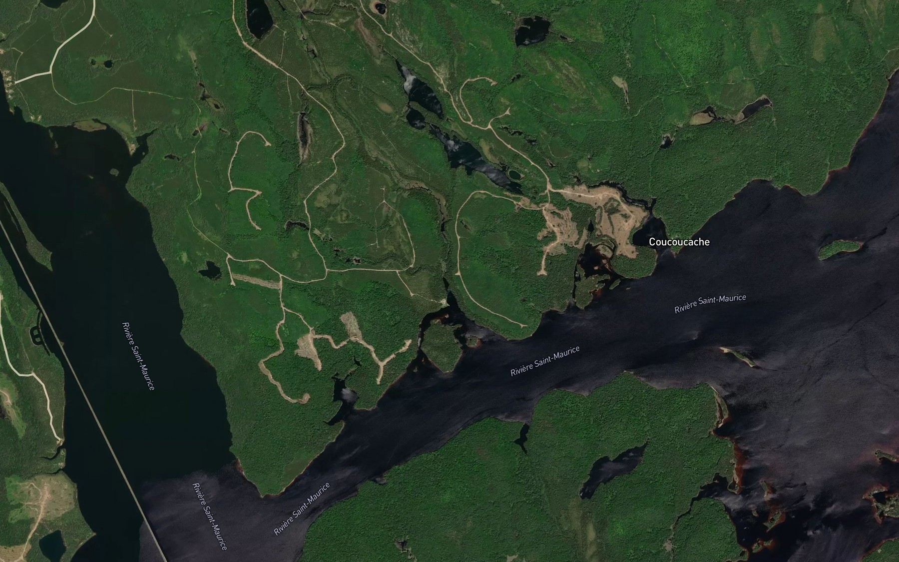 Satellite map of the Ruisseau Jacob