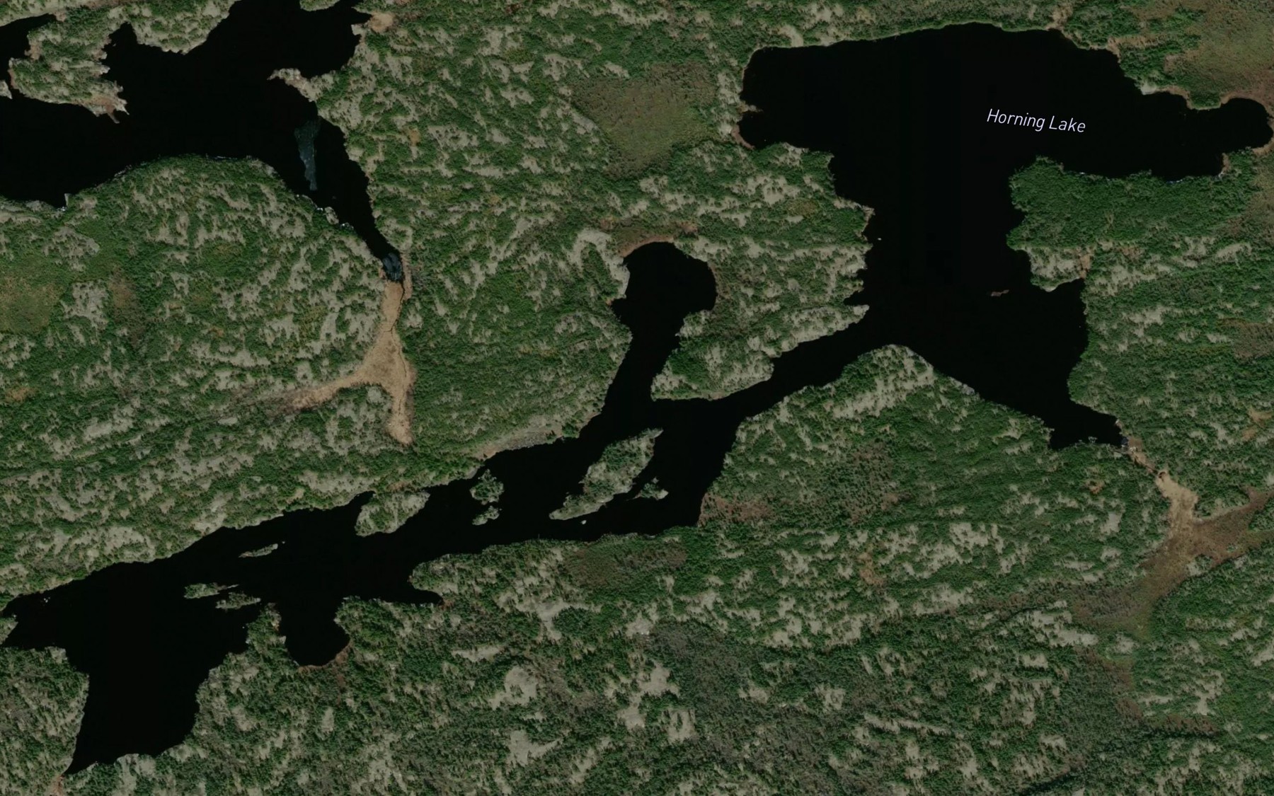 Satellite map of the Horning Lake