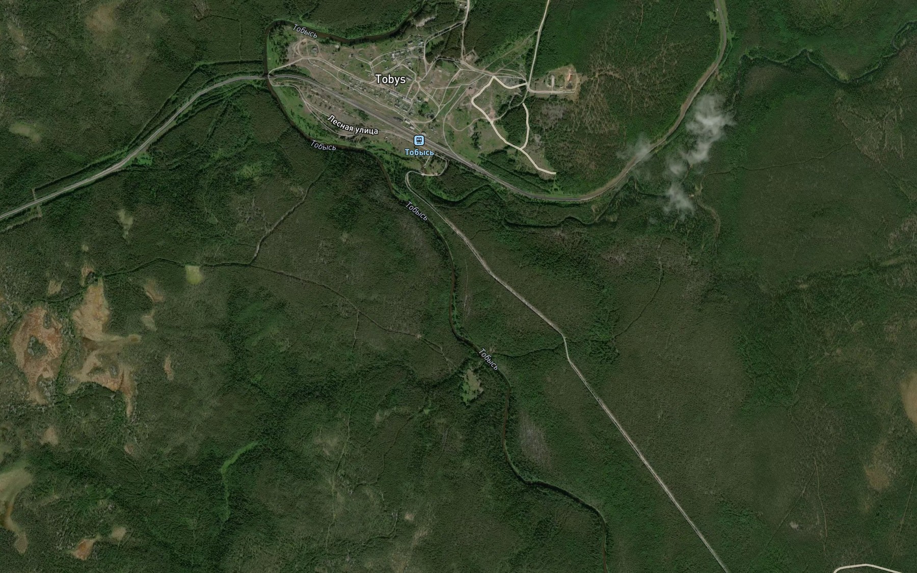 Satellite map of the Nizhniy Syv"yel'