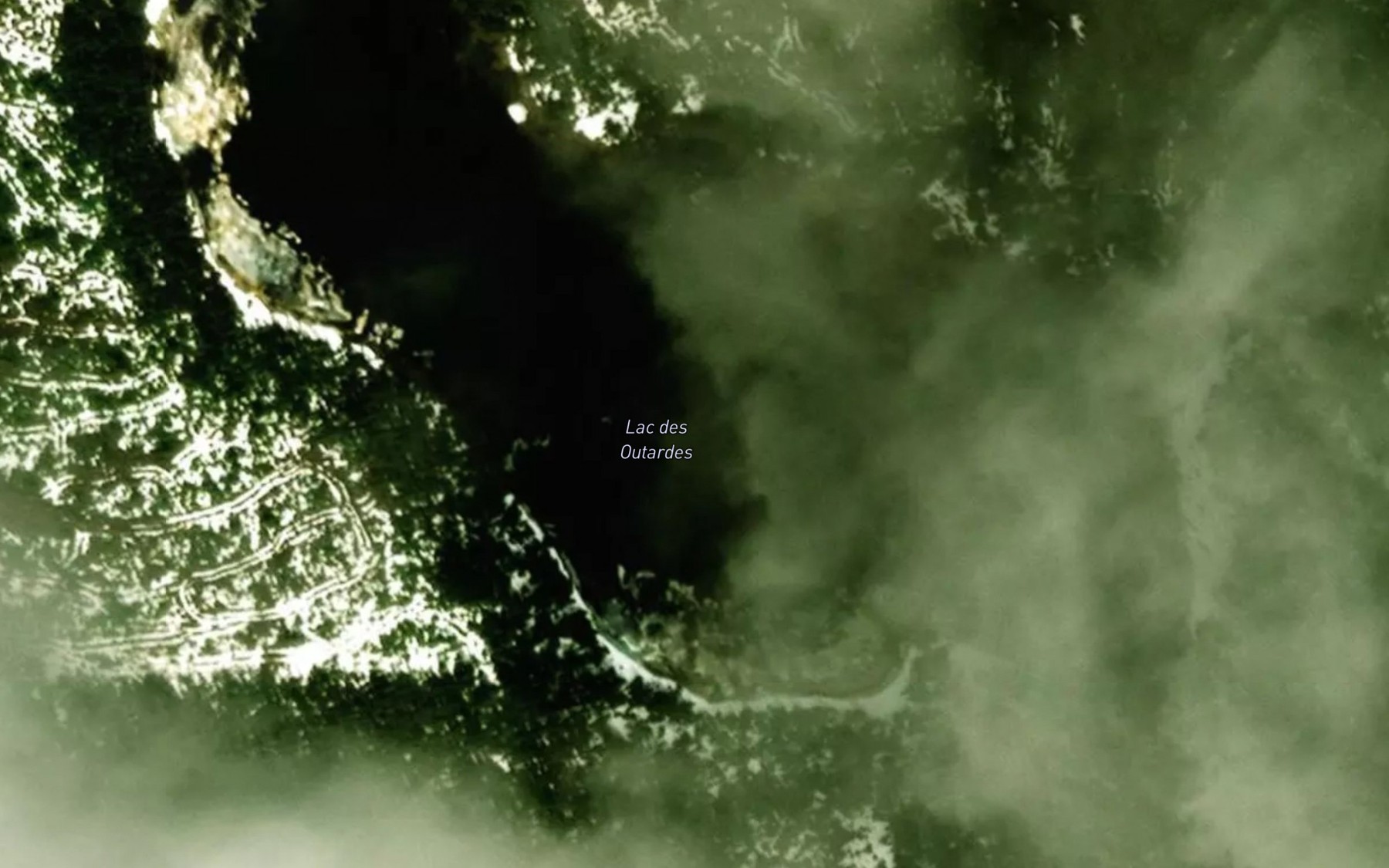 Satellite map of the Lac des Outardes