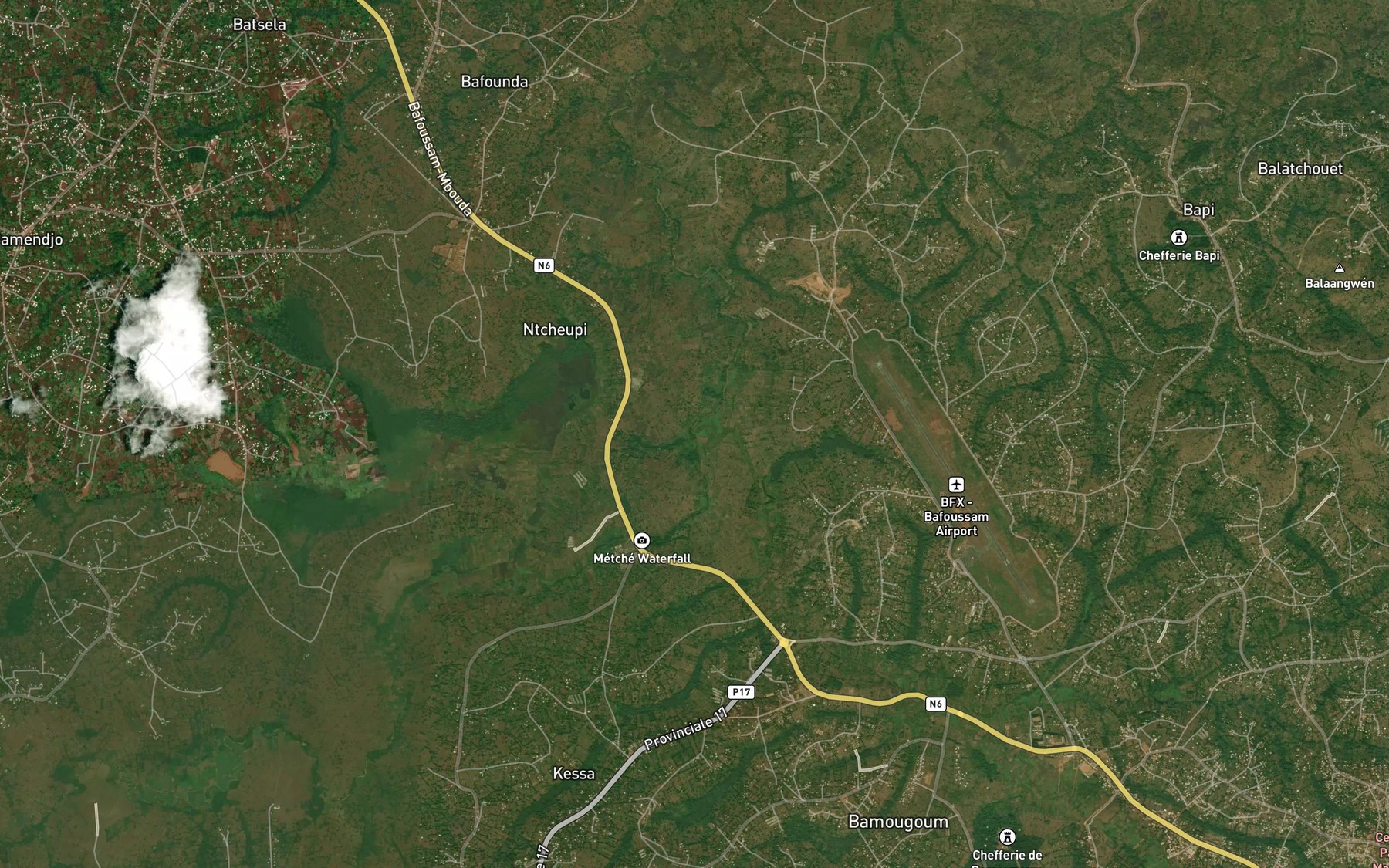 Satellite map of the Metchie