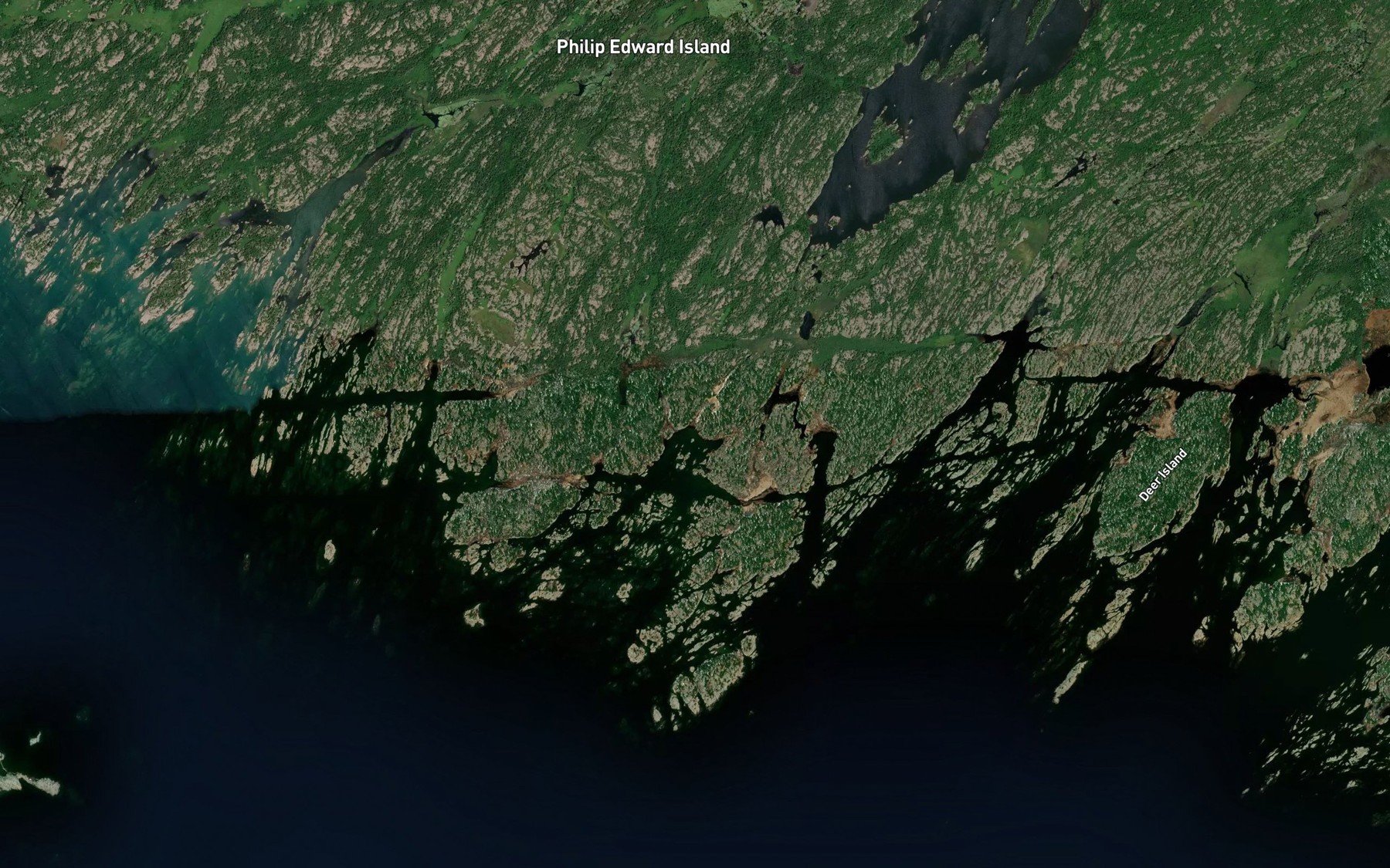 Satellite map of the Garbage Bay