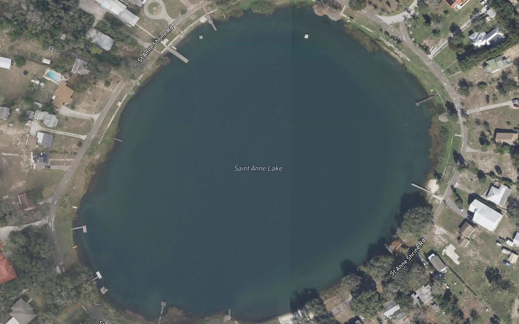 Satellite map of the Saint Anne Lake