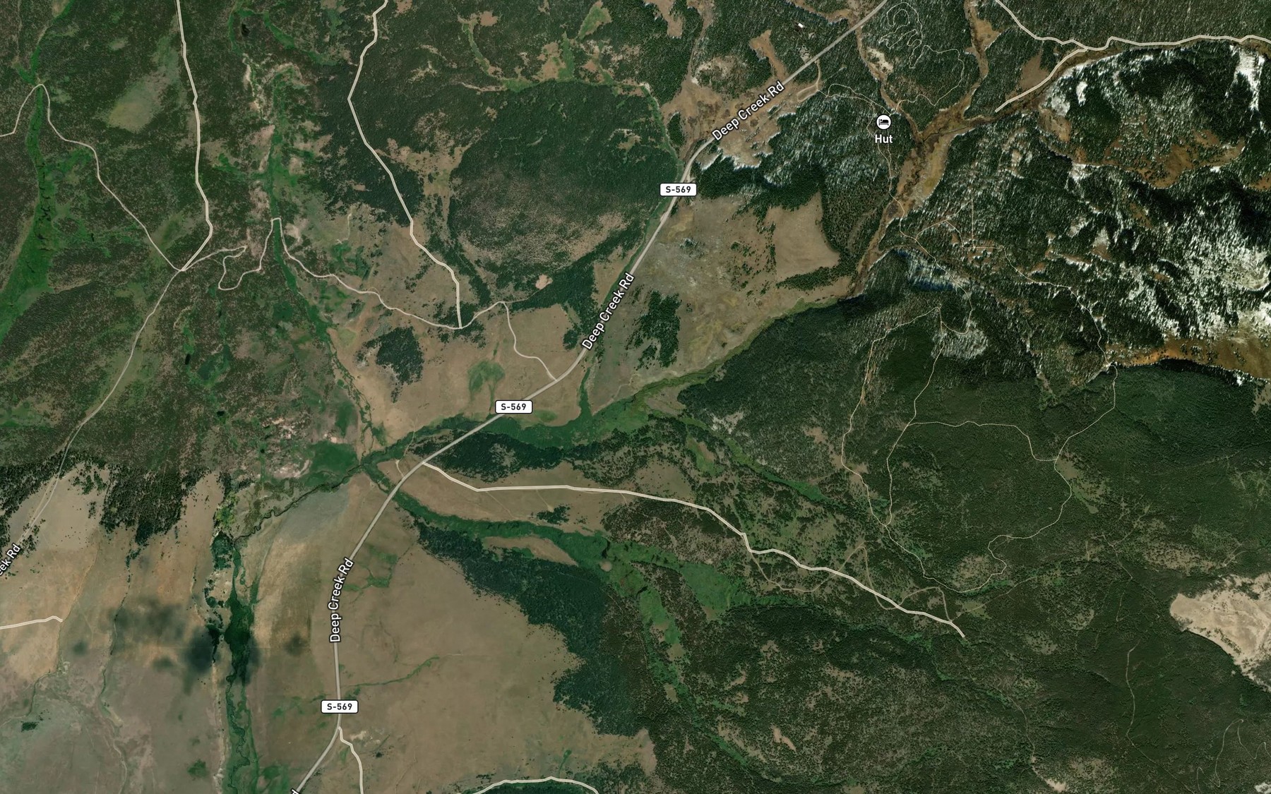 Satellite map of the Little California Creek