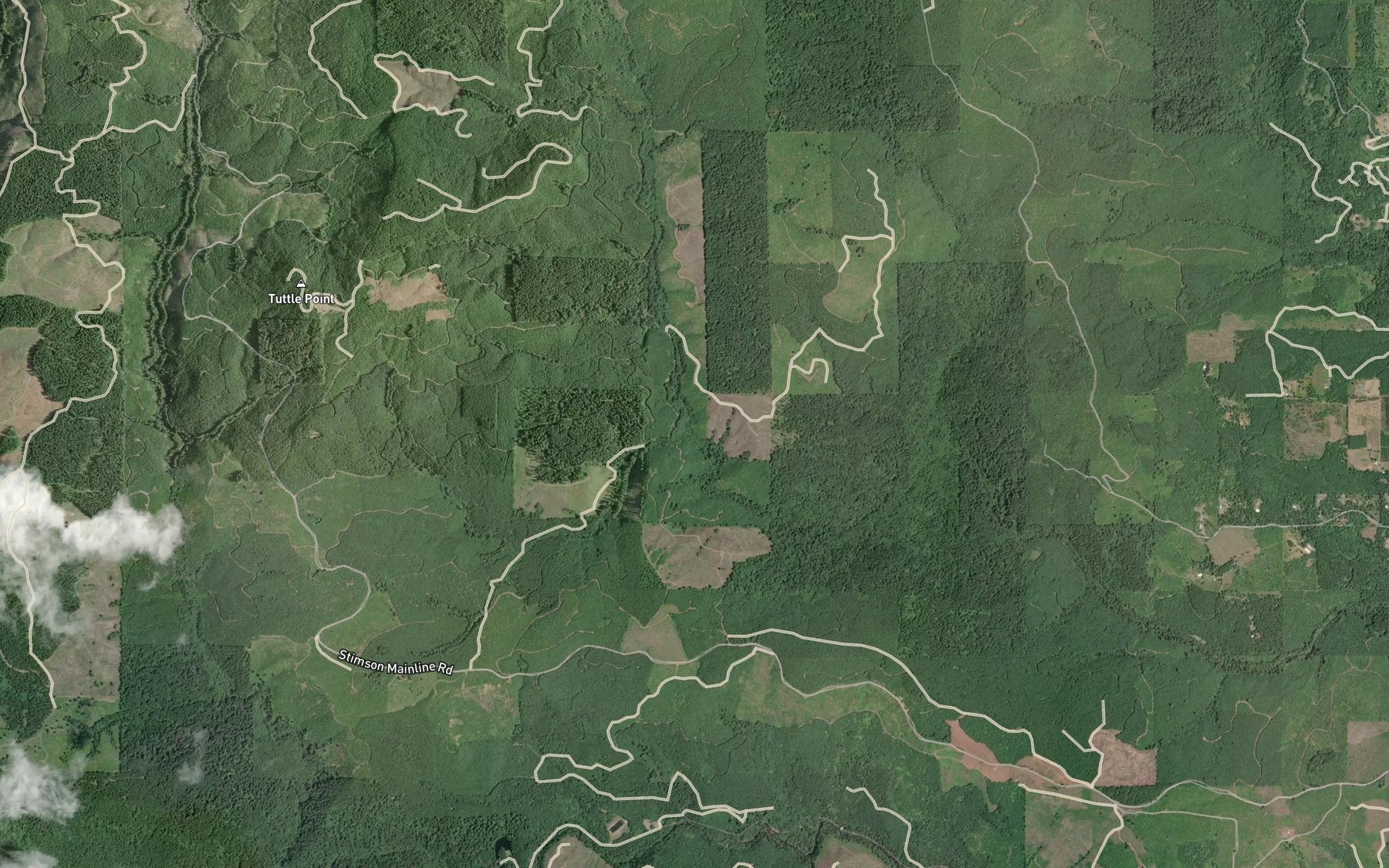 Satellite map of the Mathieu Creek