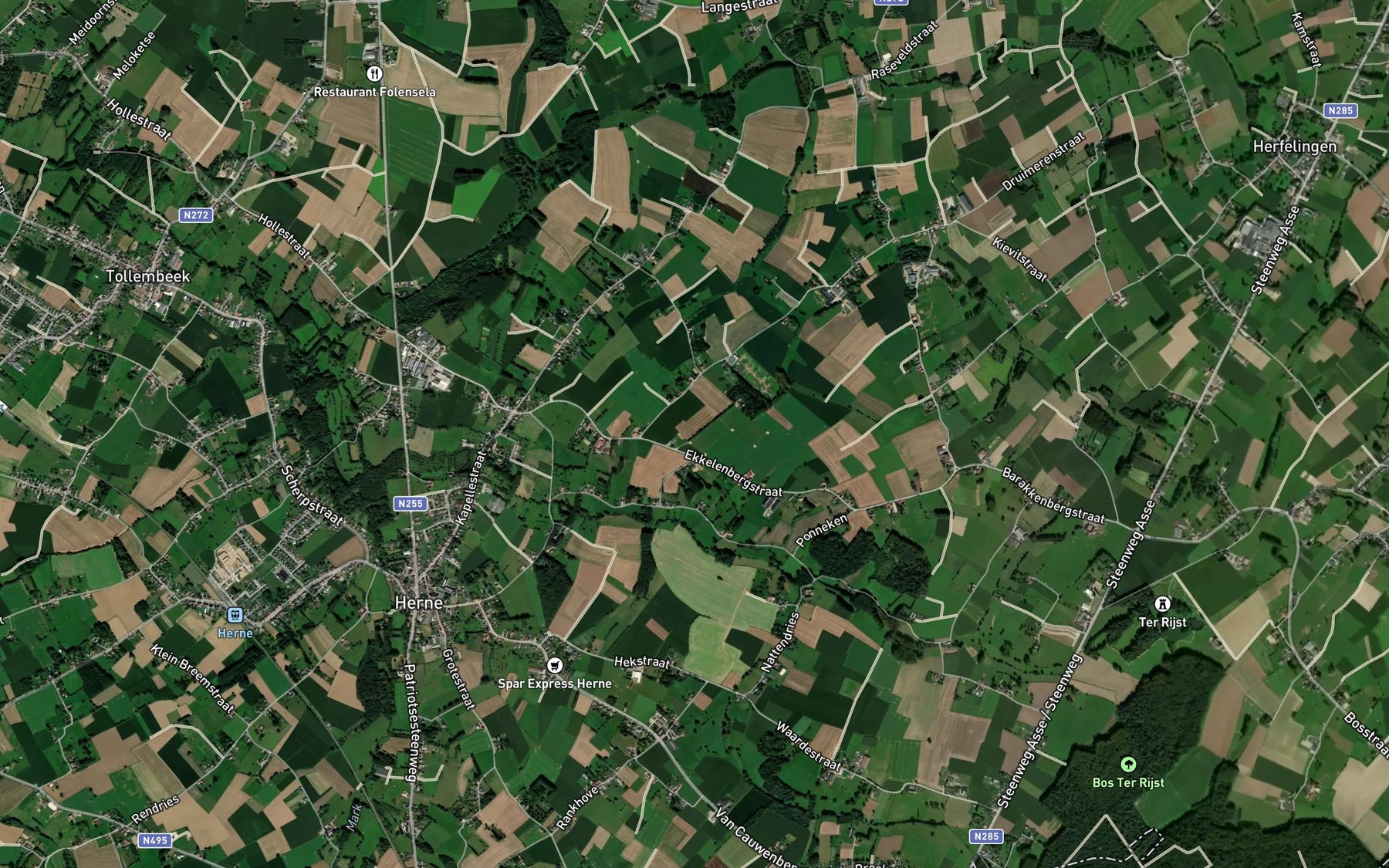 Satellite map of the Ketelbergbeek