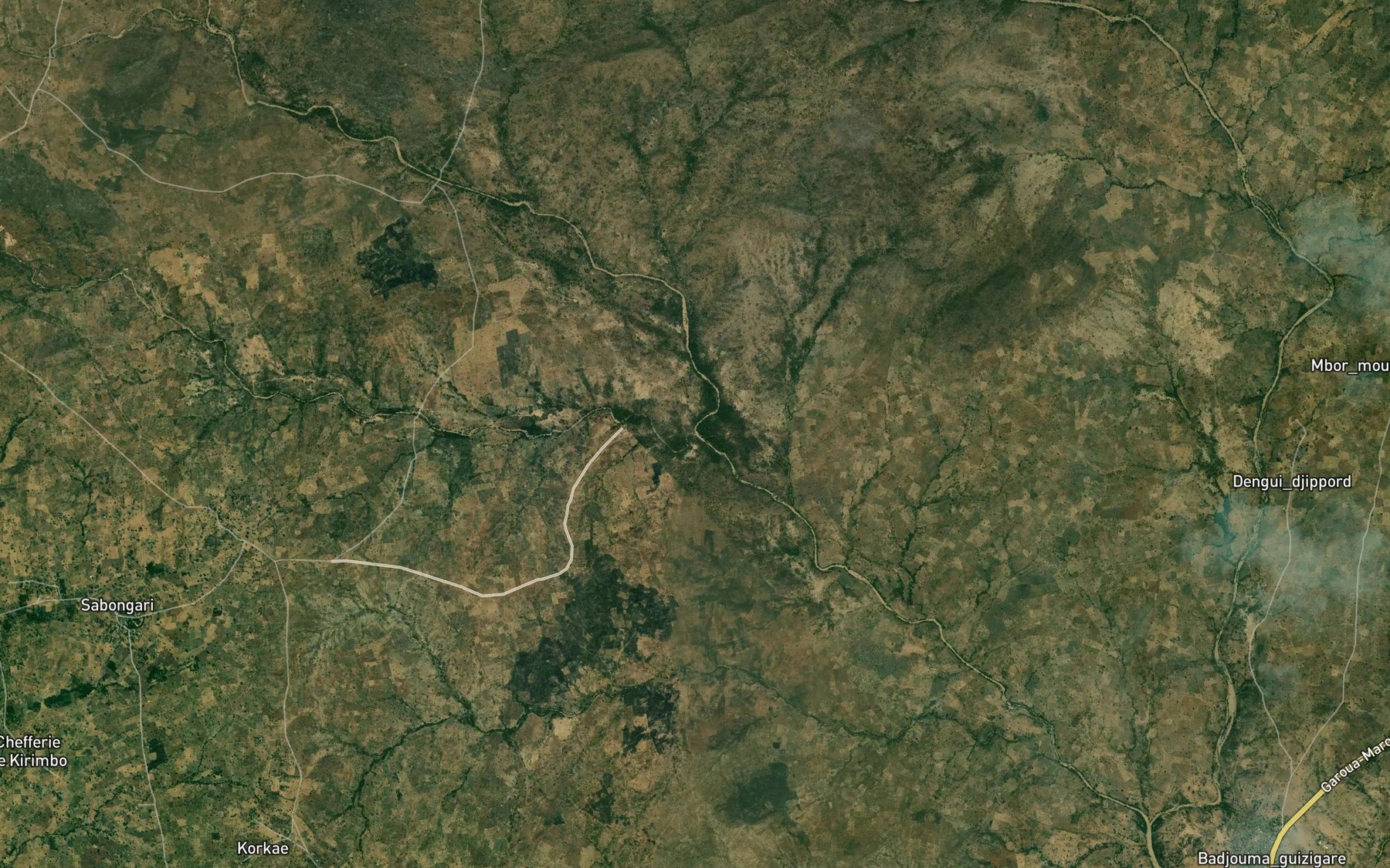 Satellite map of the Mayo Chadoussi Bendou