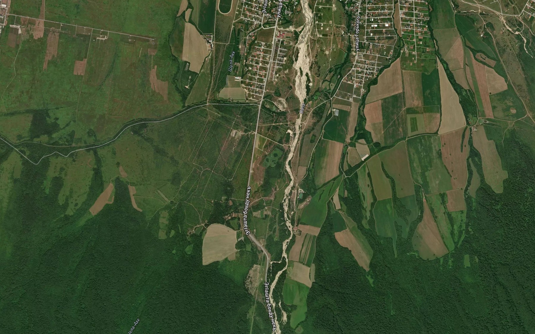 Satellite map of the Shel'-Akhki