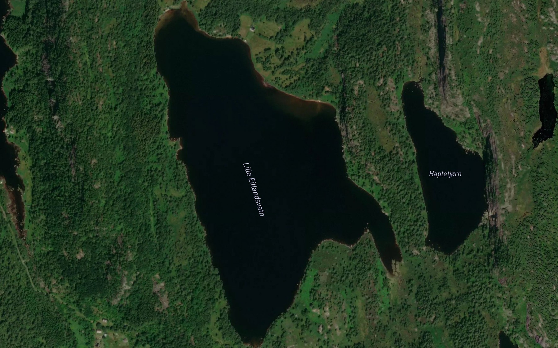 Satellite map of the Eitlandsvatn,l