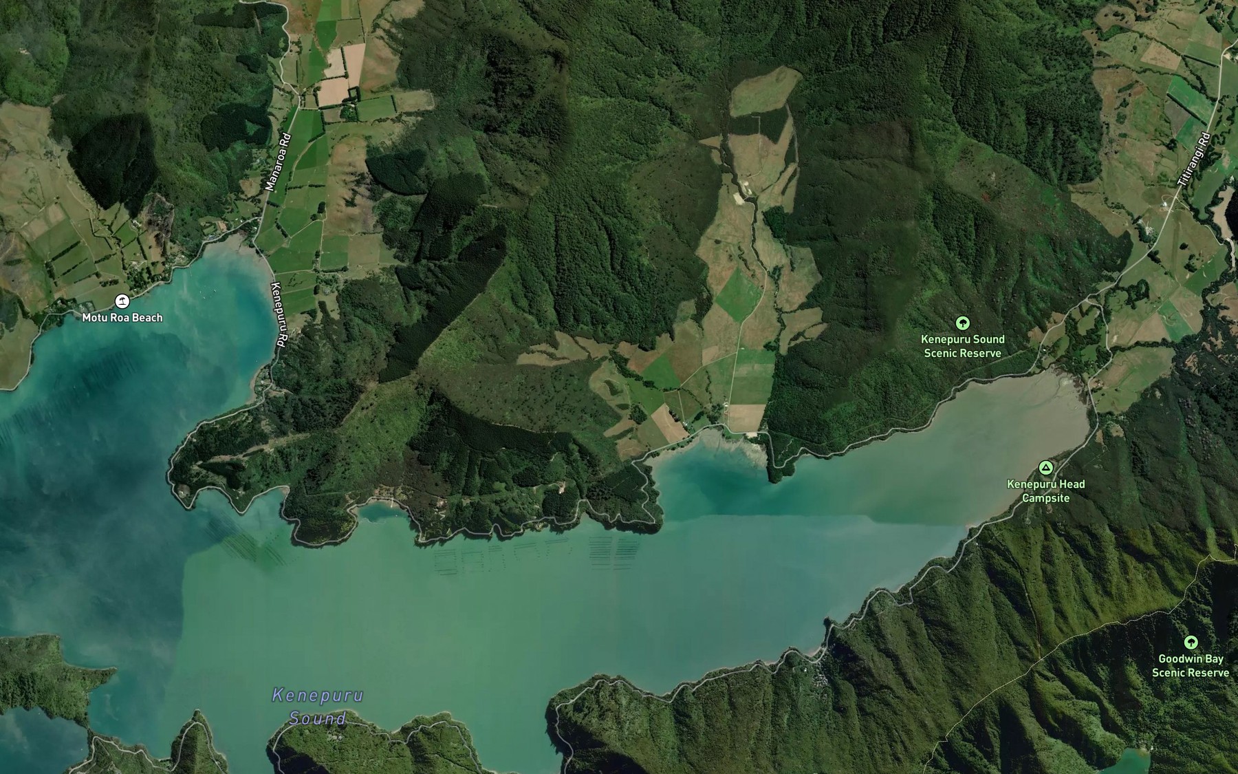 Satellite map of the Ohauparuparu Bay