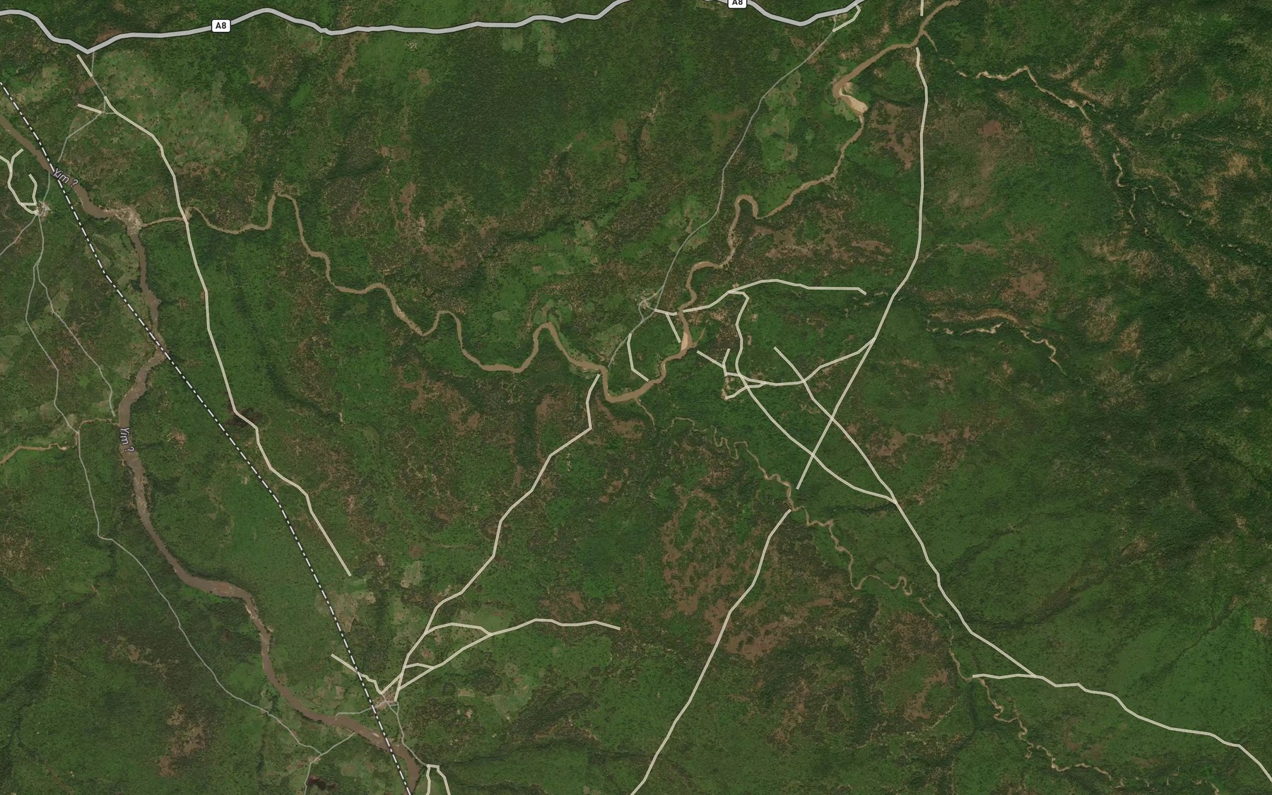 Satellite map of the River Dem