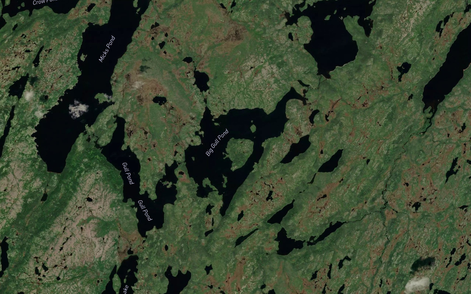 Satellite map of the Big Gull Pond