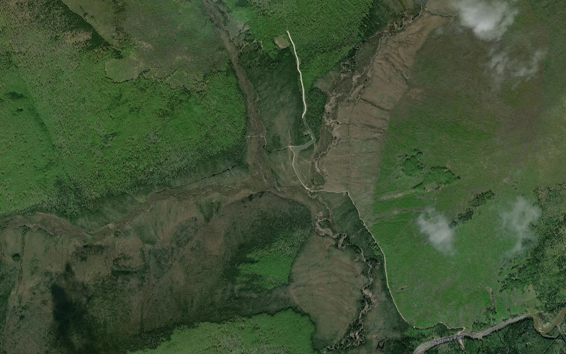 Satellite map of the Little Poker Creek