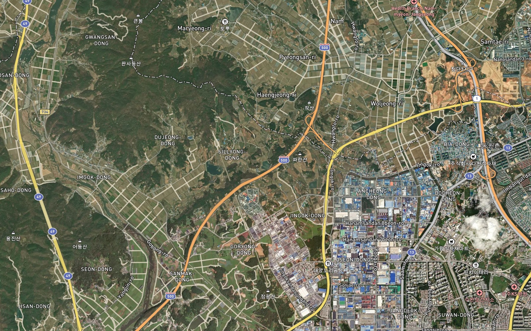 Satellite map of the Jingokje