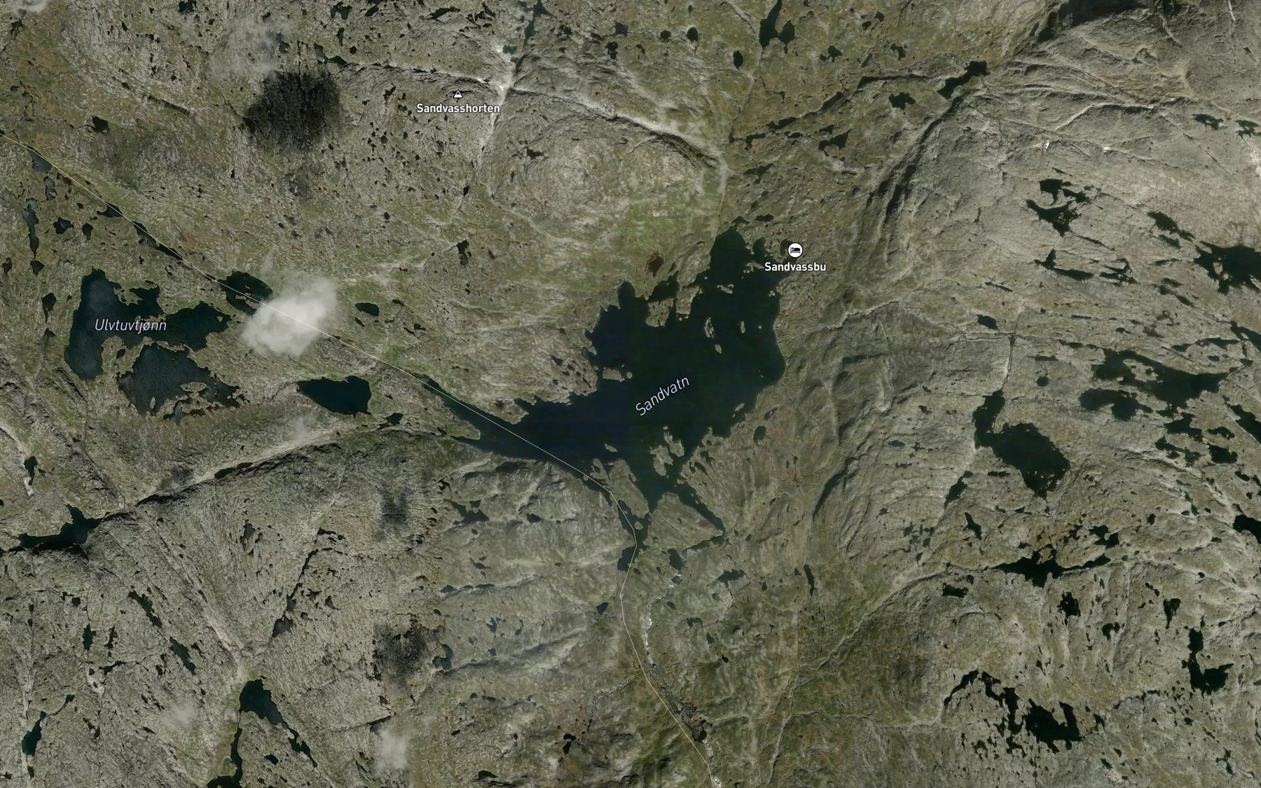 Satellite map of the Sandvatn