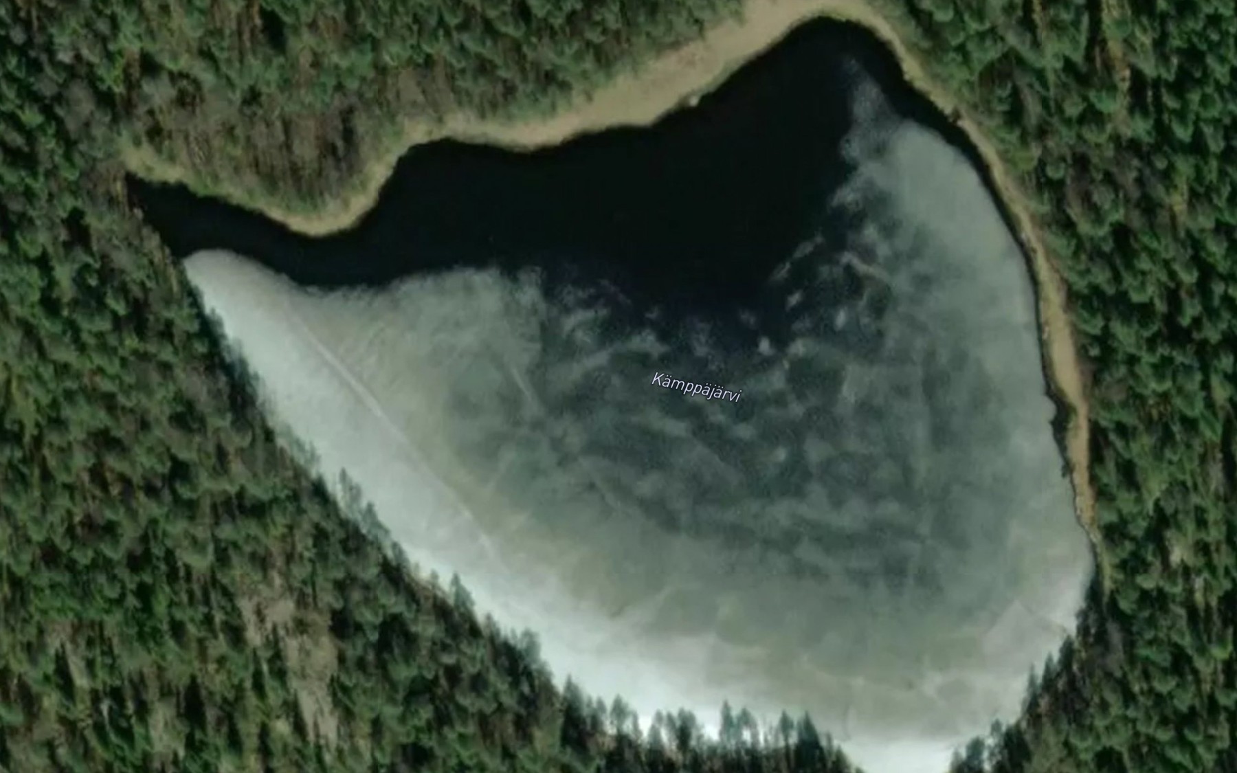 Satellite map of the Kamppajarvi
