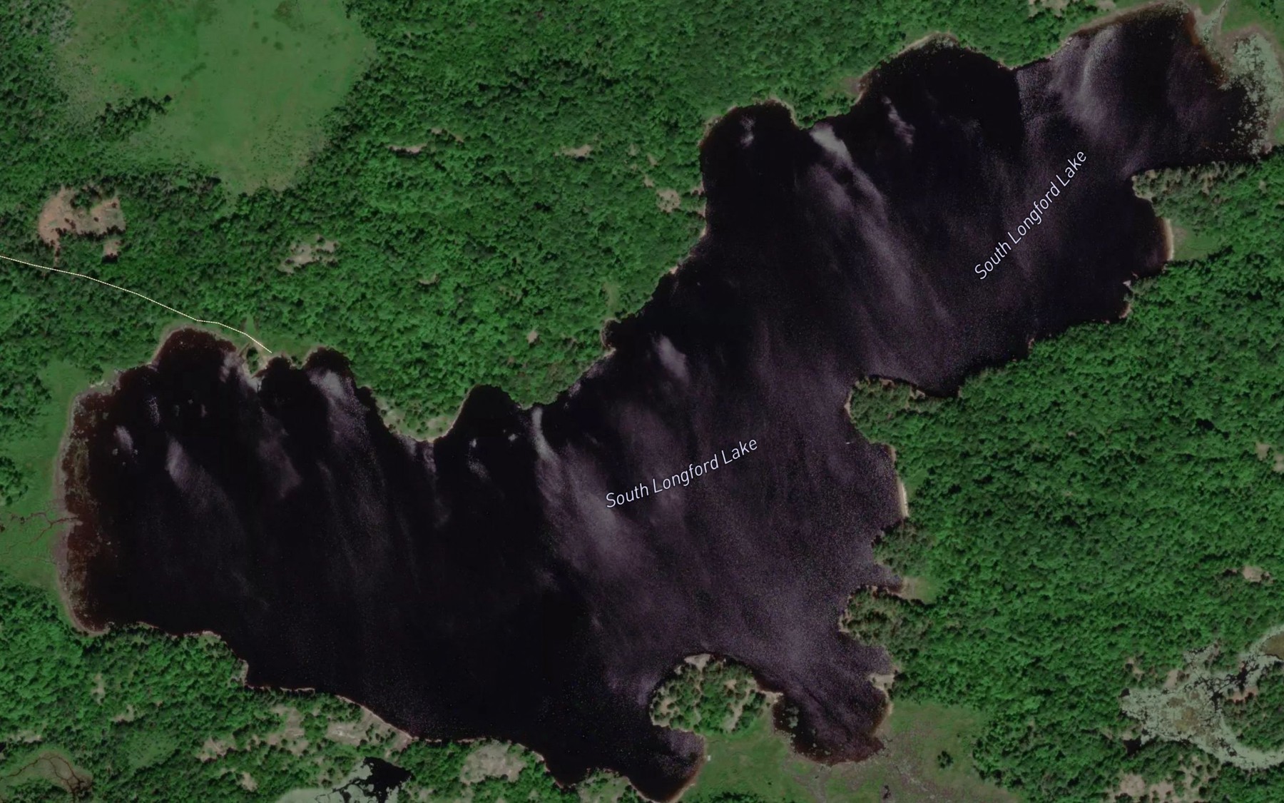 Satellite map of the South Longford Lake