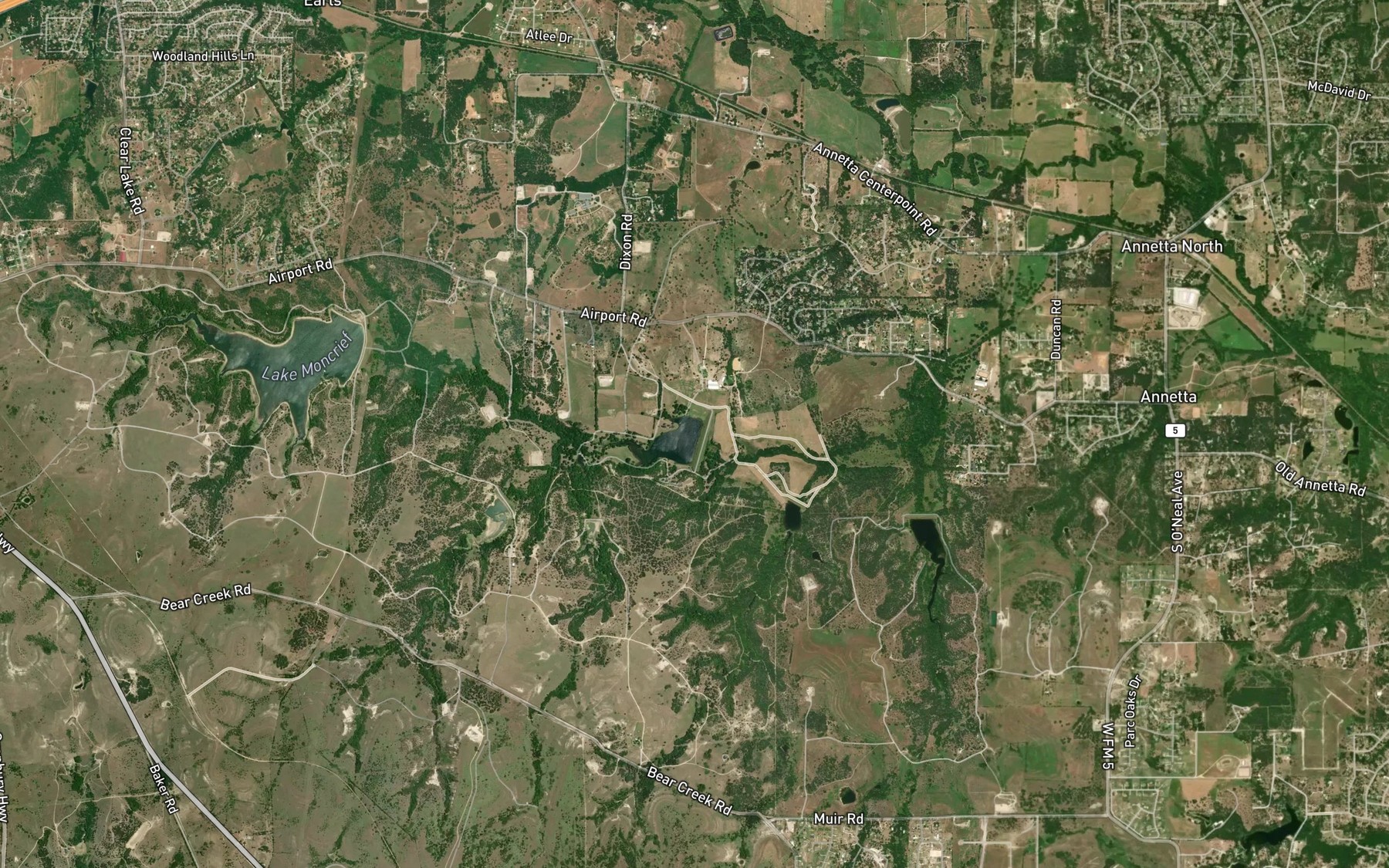 Satellite map of the Soil Conservation Service Site 31 Reservoir