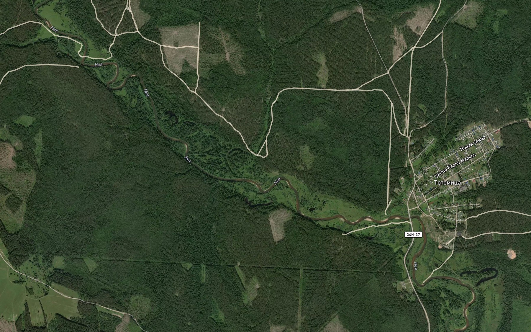 Satellite map of the Ivitsa