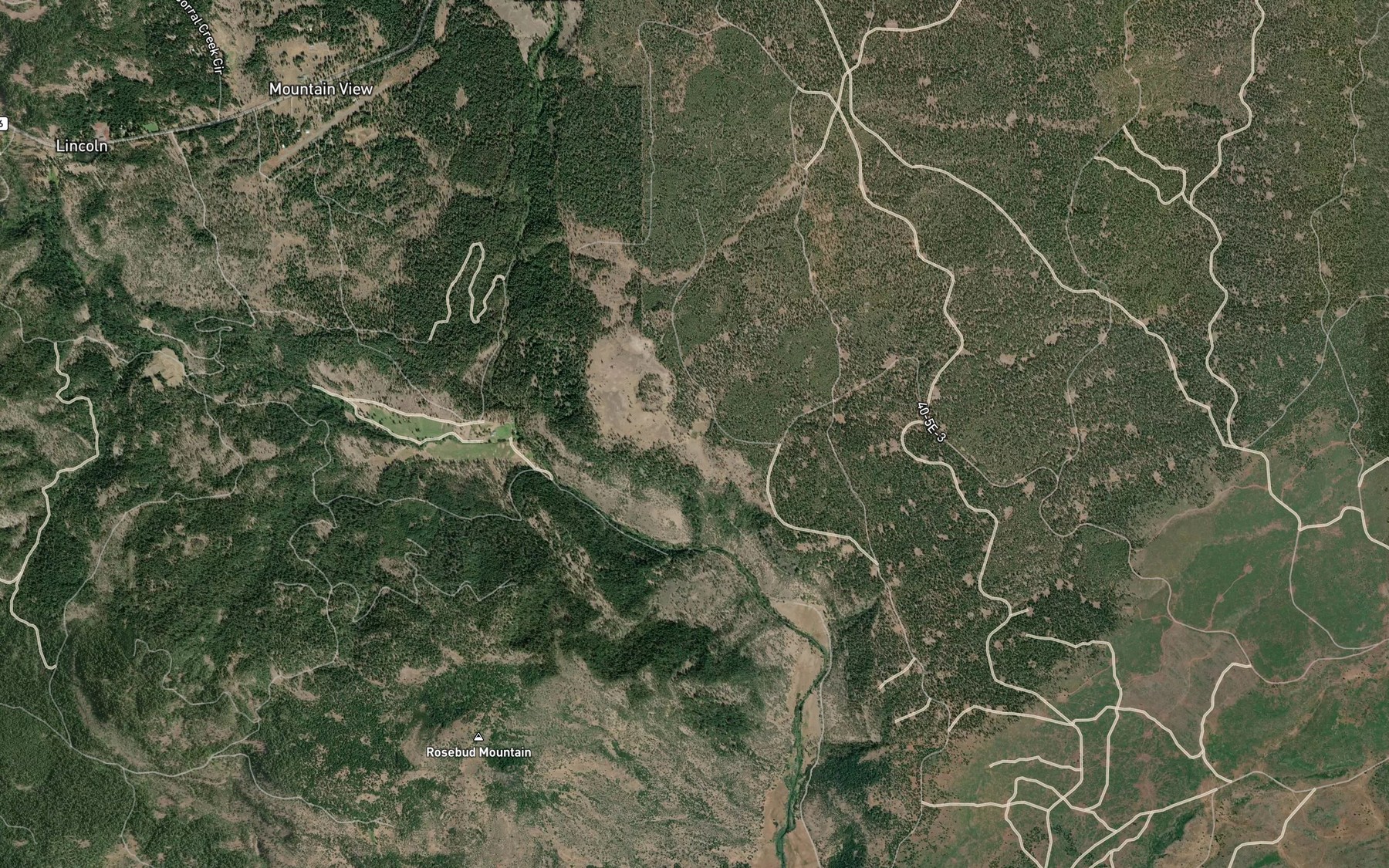 Satellite map of the Rim Reservoir