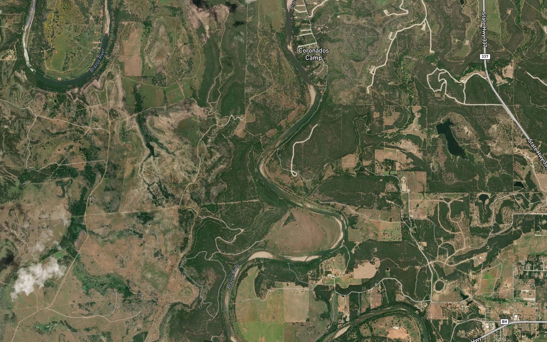 Satellite map of the Moffitt Bend