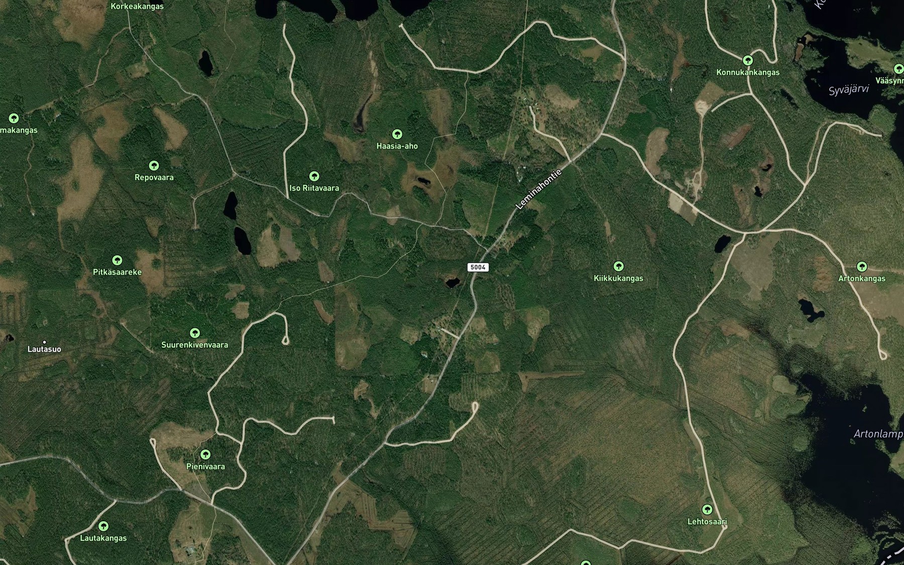 Satellite map of the Oravalampi