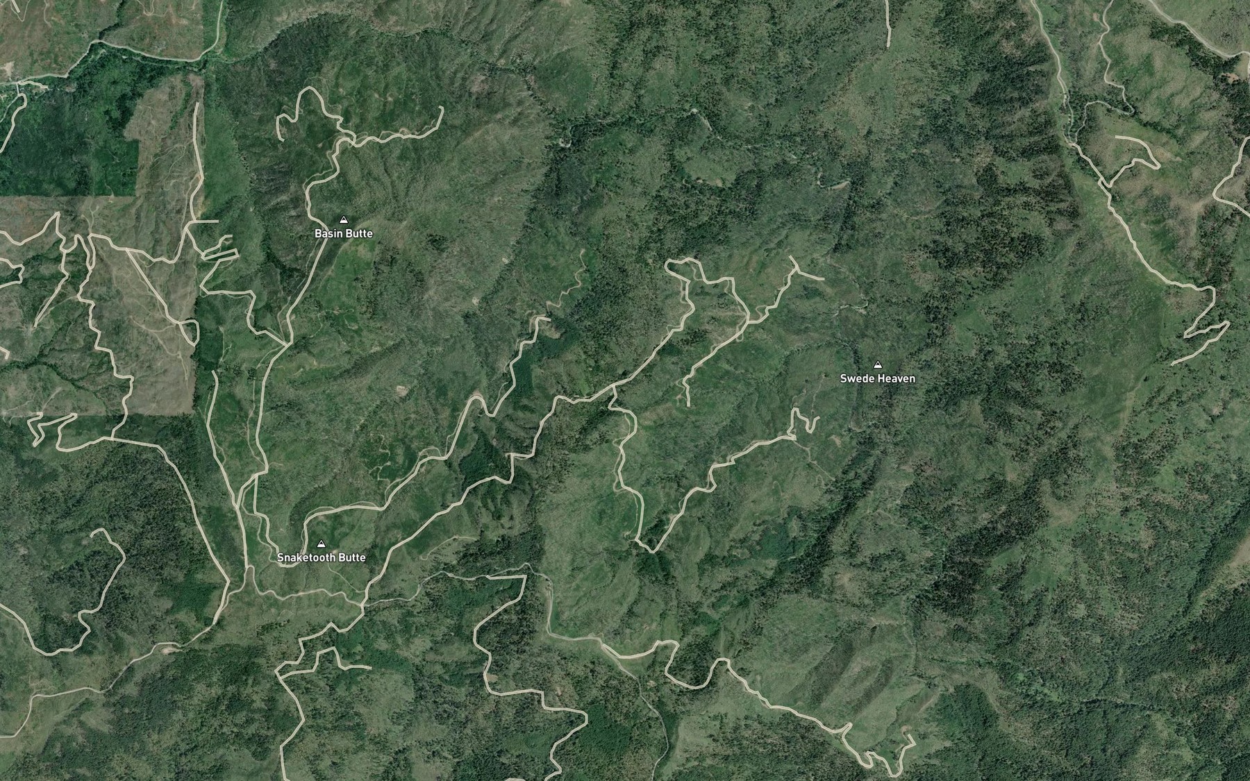Satellite map of the Grass Lake