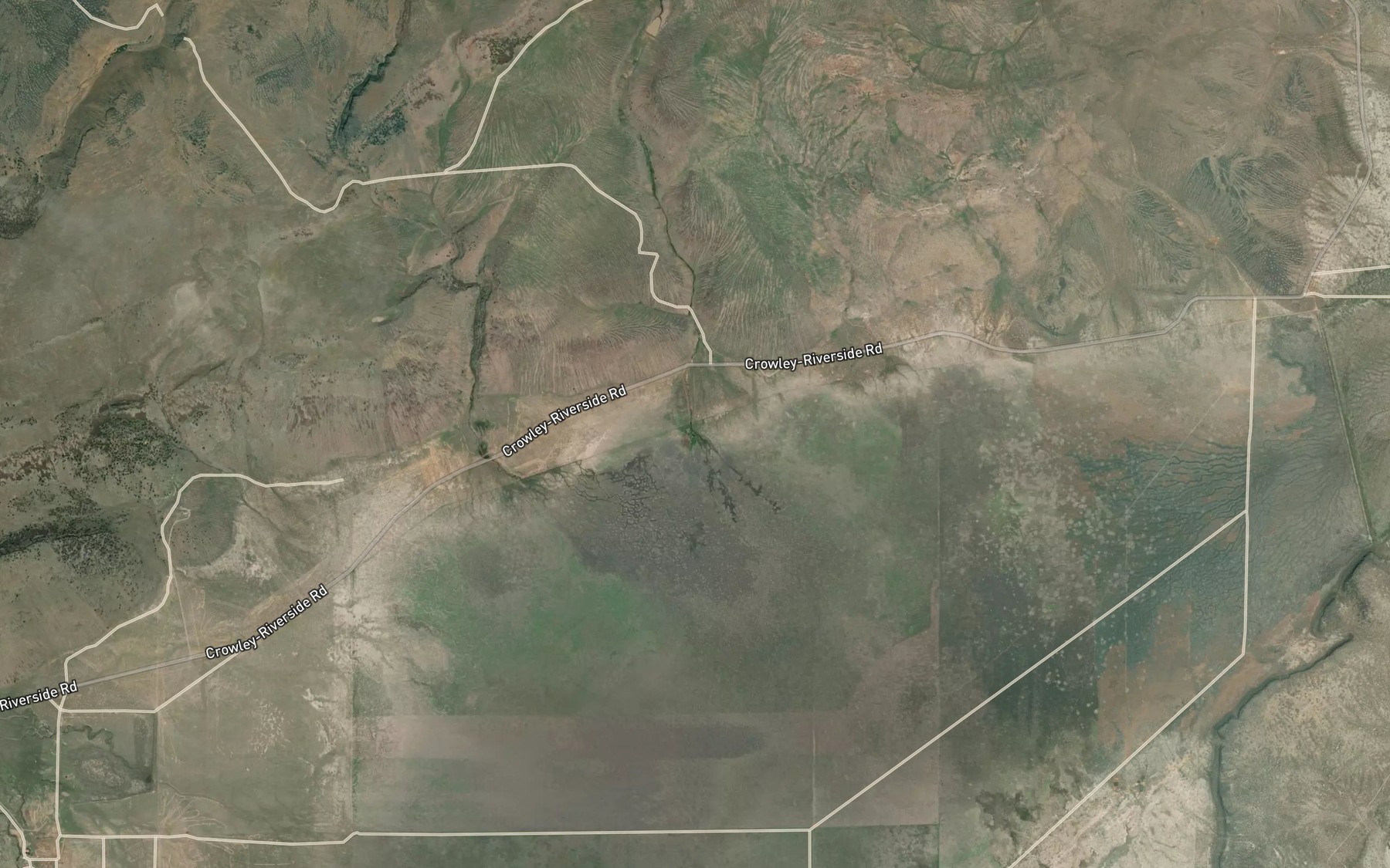 Satellite map of the Piute Creek