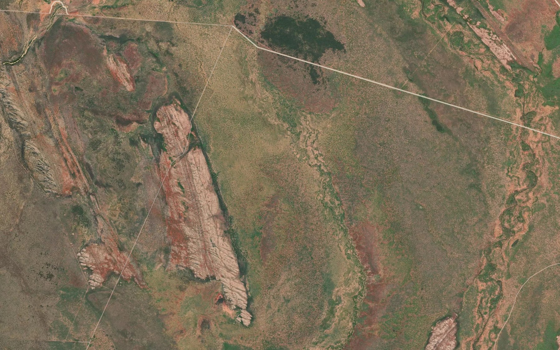 Satellite map of the Emu Creek