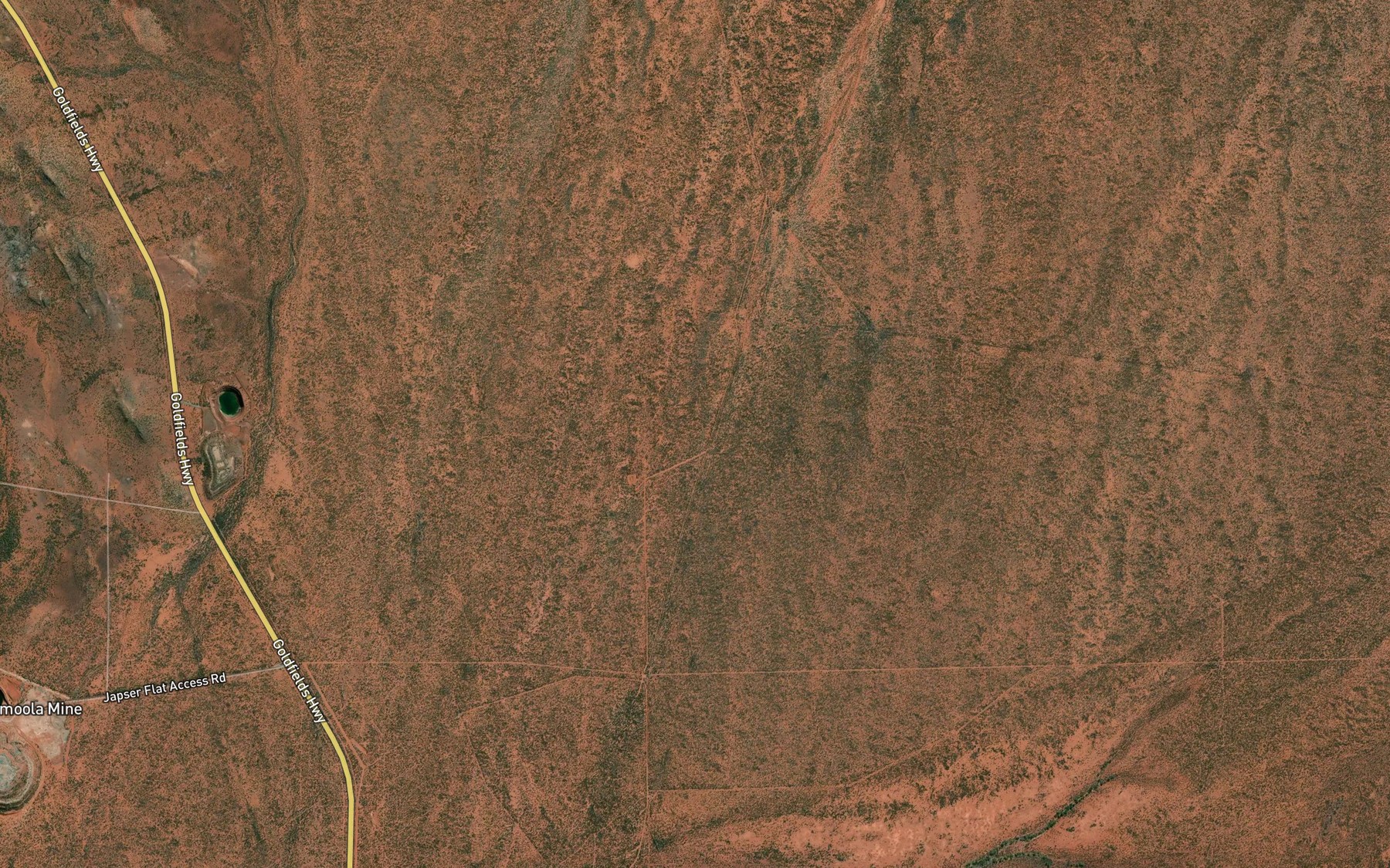 Satellite map of the Dodger Creek