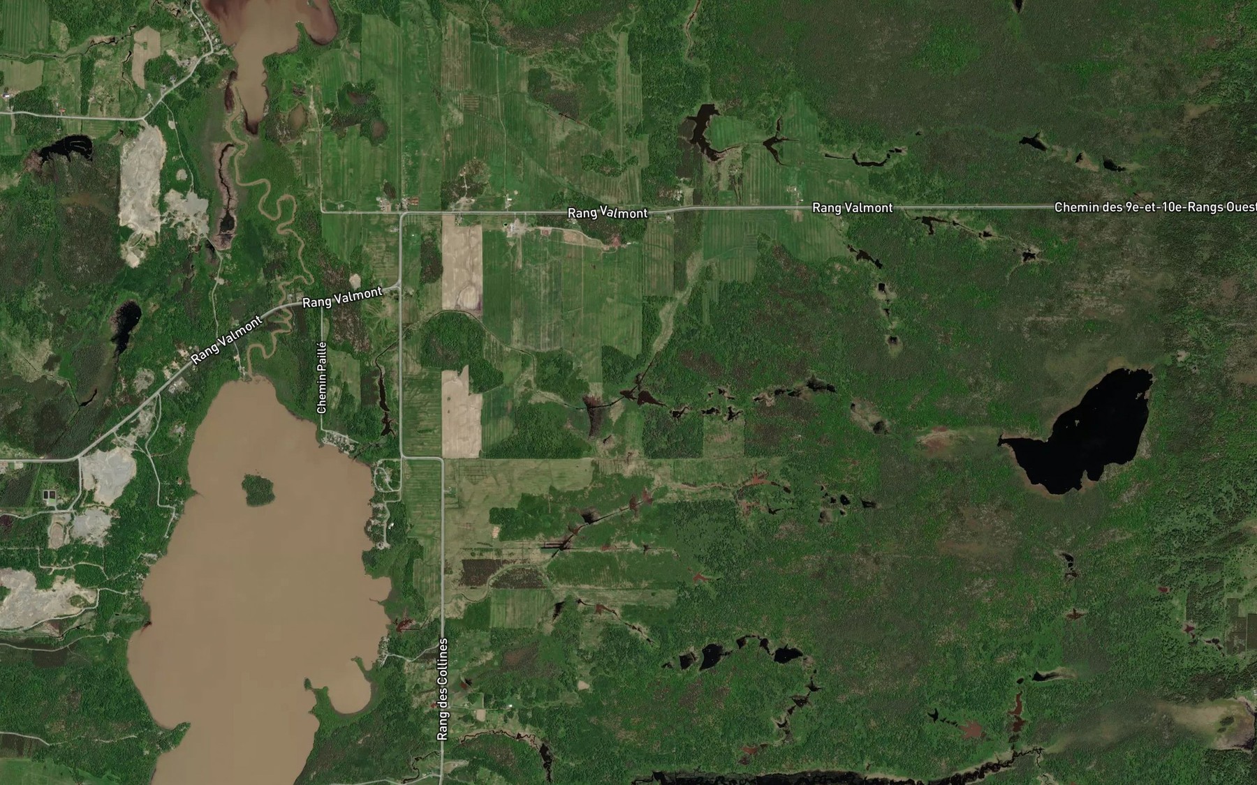 Satellite map of the Ruisseau Gelinas